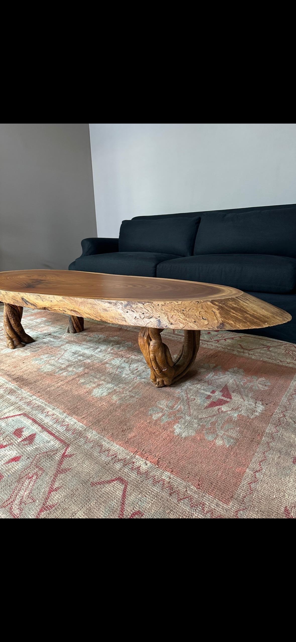 Table basse primitive en dalles à bords vifs en vente 6
