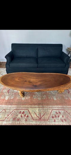 Primitive Live Edge Slab French Coffee Table