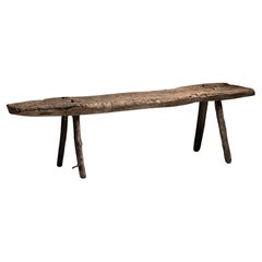 Primitive Log Bench, France, circa 1950