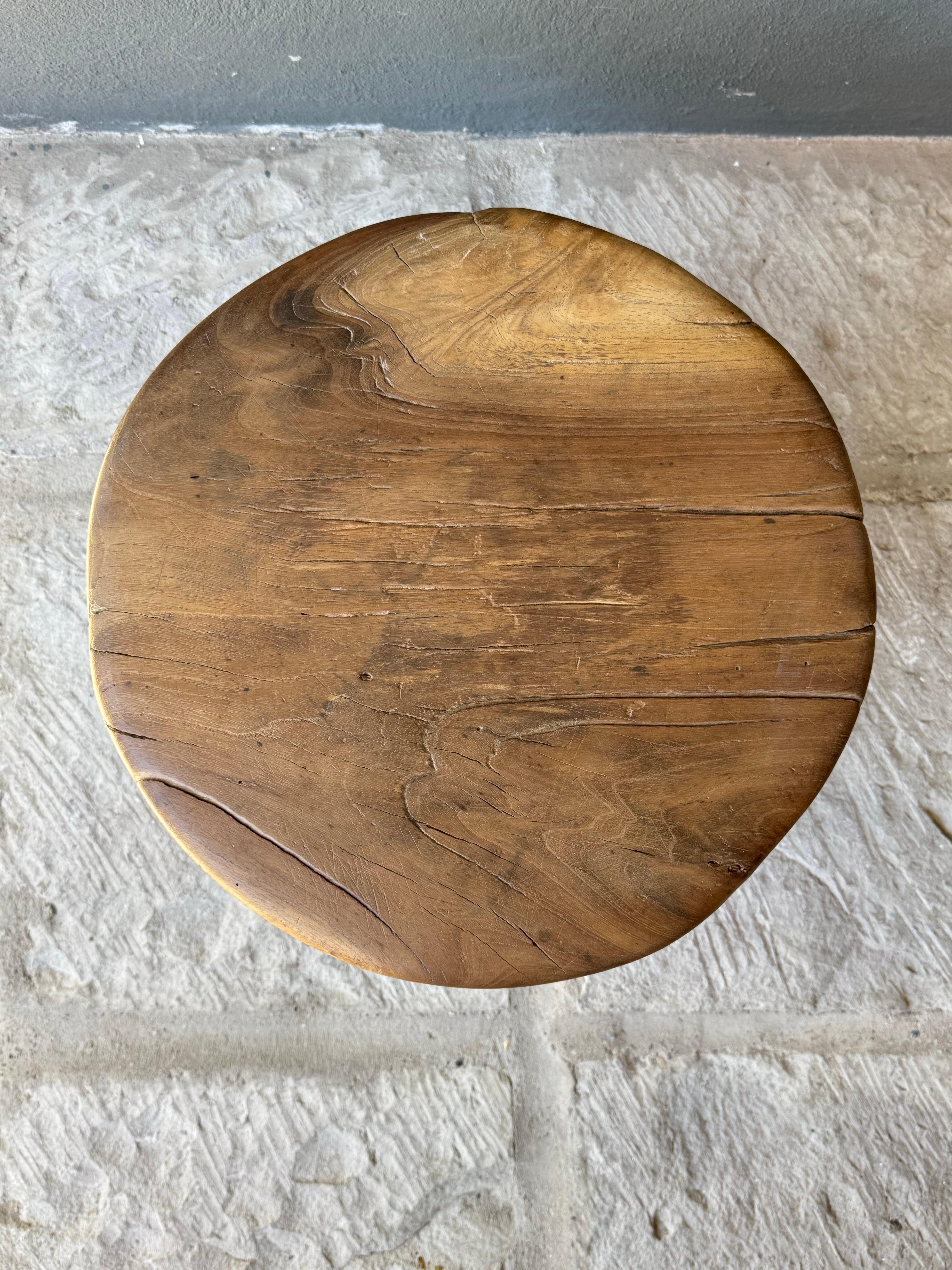 Primitive Low Round Table From Yucatan For Sale 1