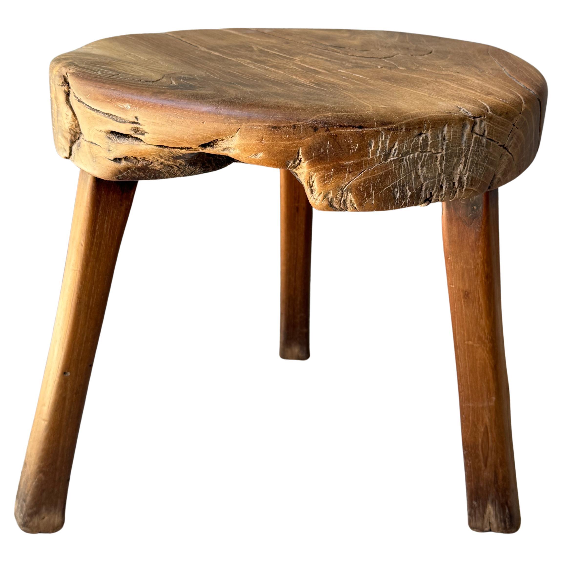 Primitive Low Round Table From Yucatan For Sale