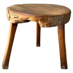 Primitiver niedriger runder Tisch aus Yucatan