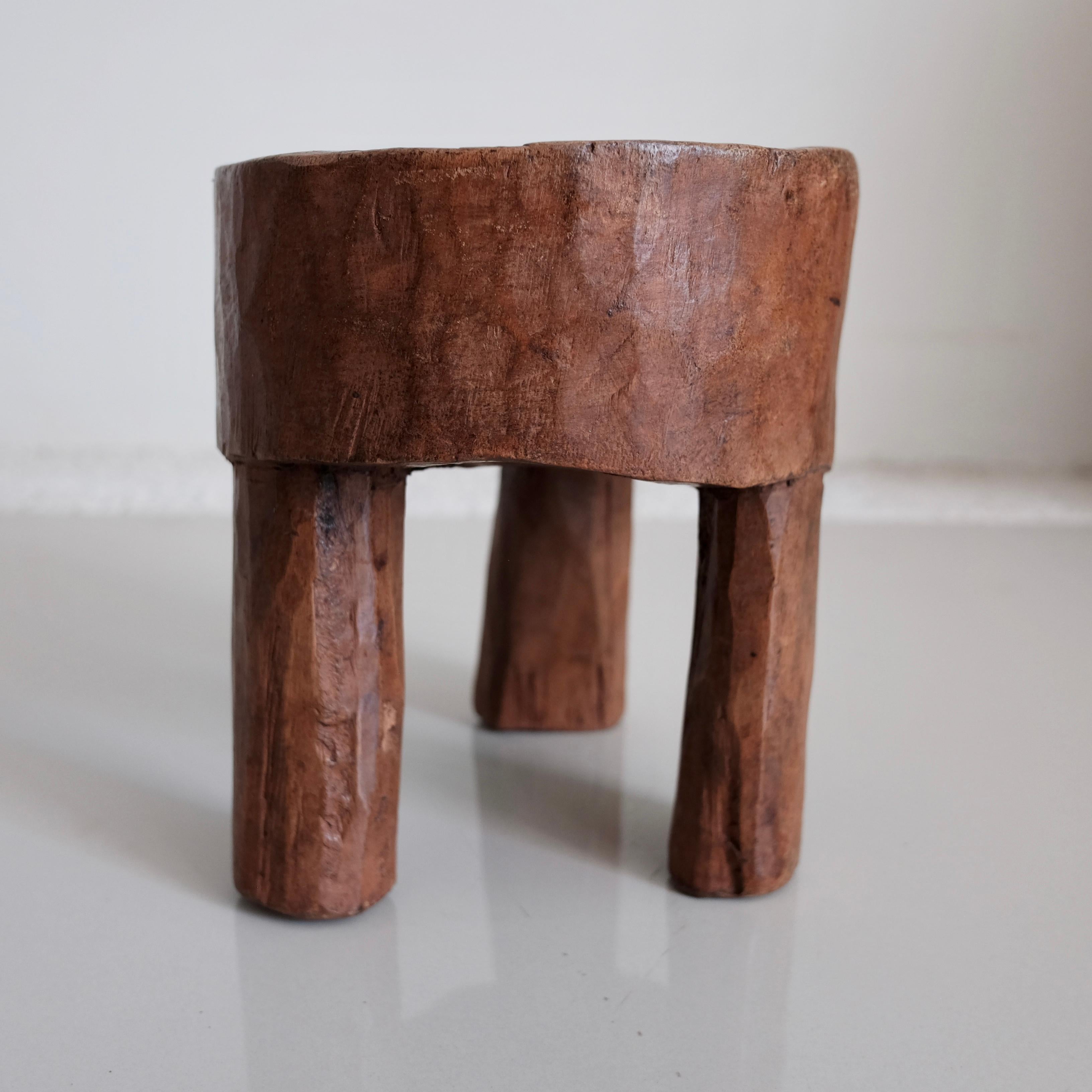 Late 20th Century Primitive Low Stool from the Senufo tribe of Ivory Coast