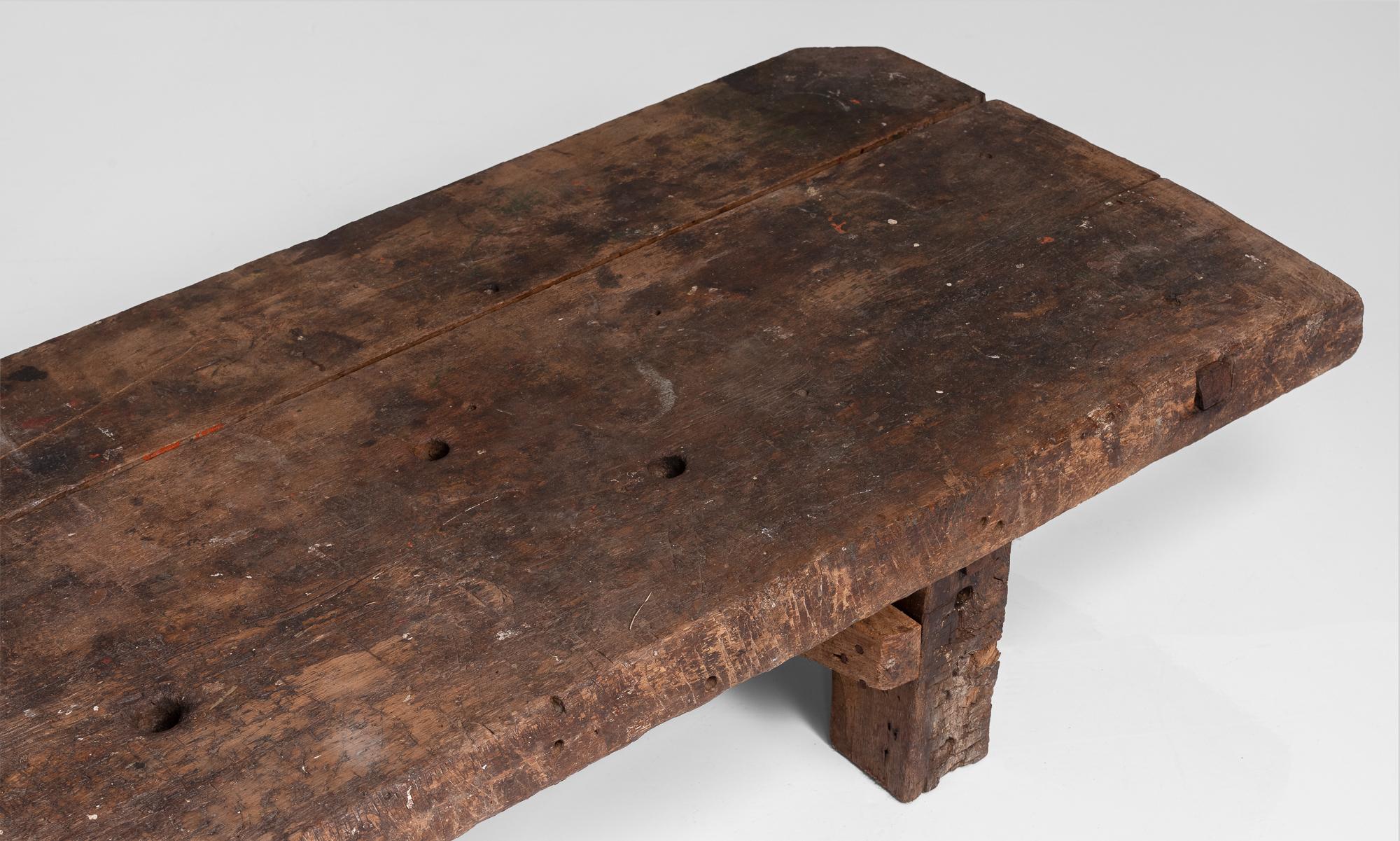Primitive Low Table with Hidden Storage, France, circa 1880 1