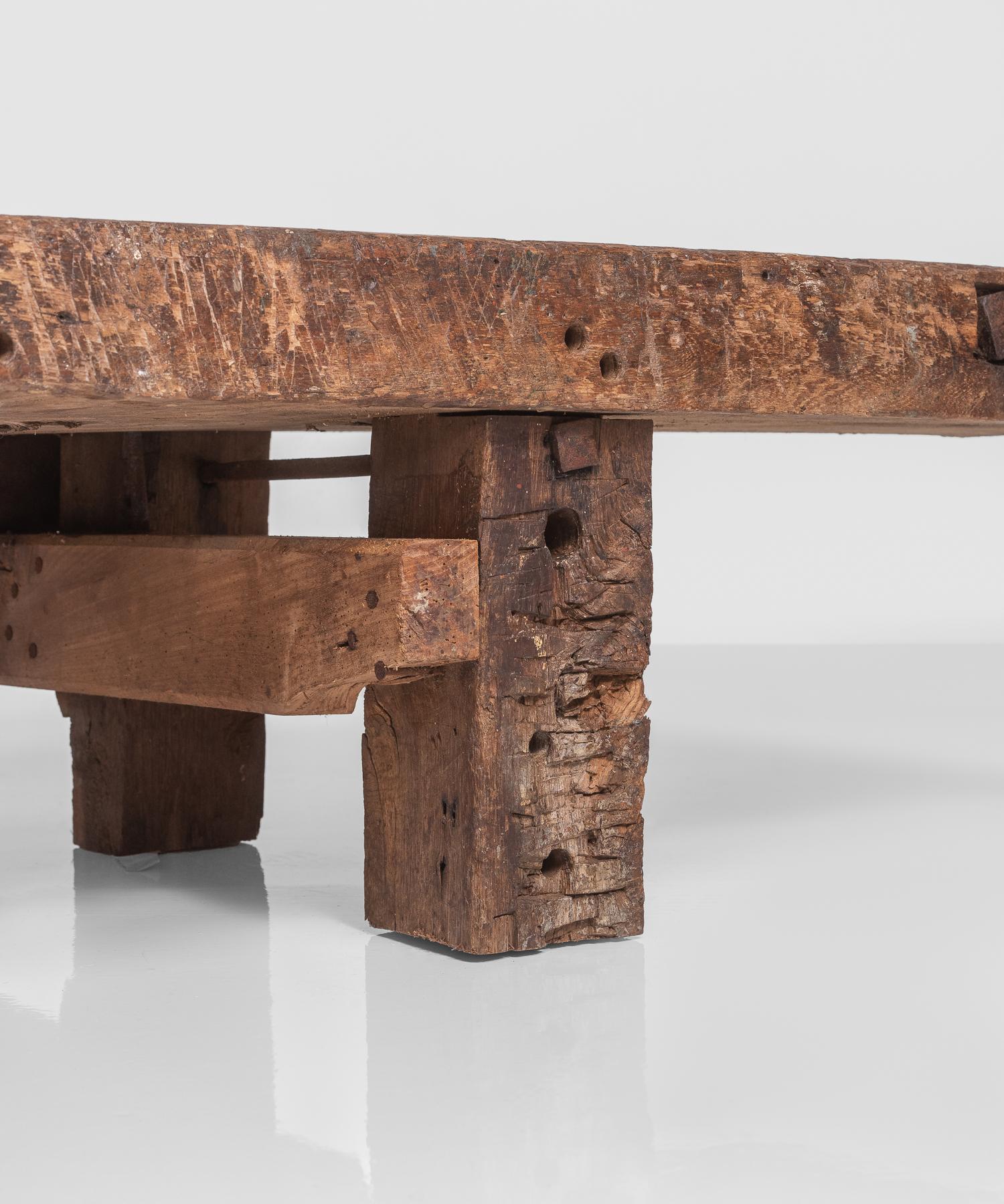 Primitive Low Table with Hidden Storage, France, circa 1880 2