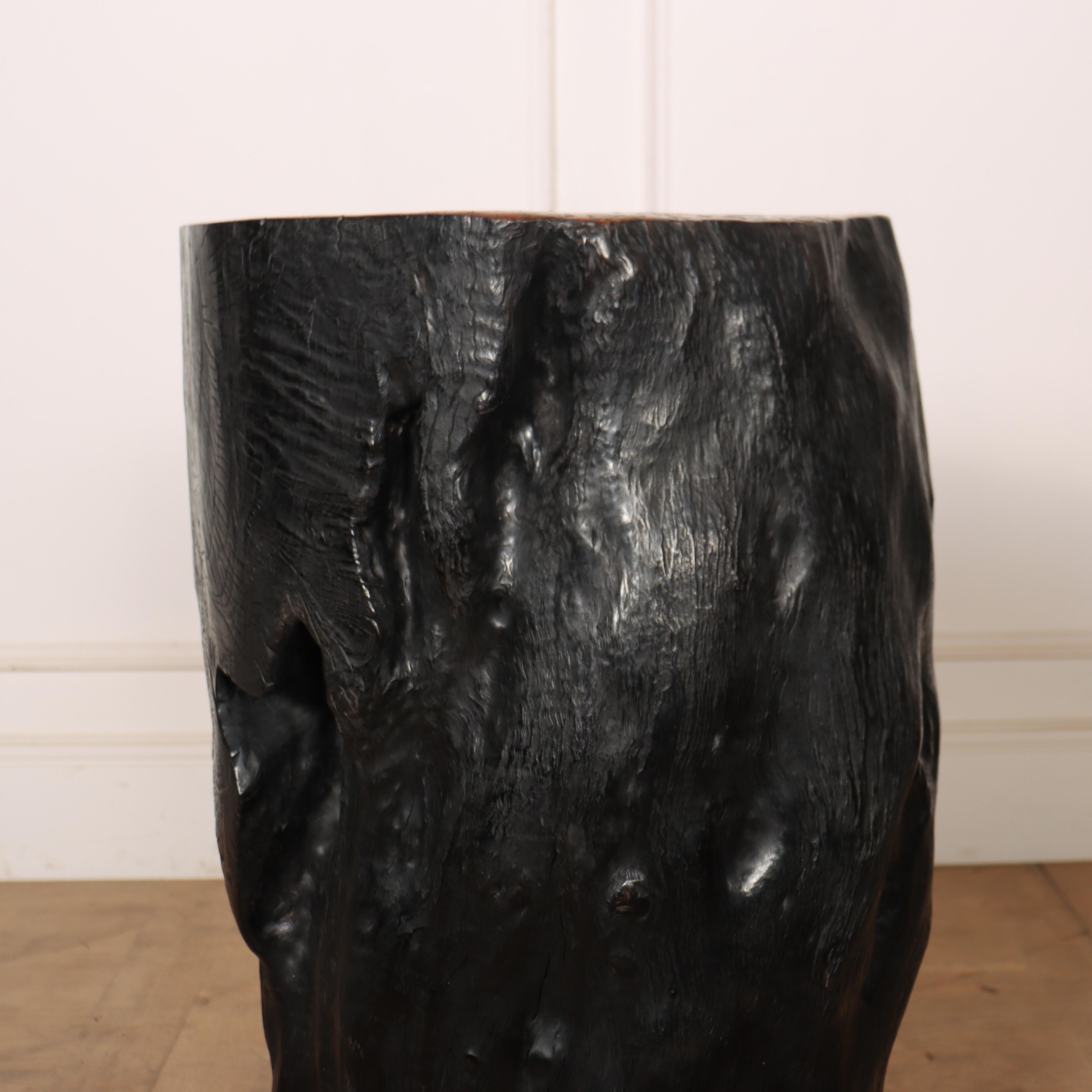 Primitive lychee side table. Hand carved and finished using a Japanese technique called Shou-Sugi Ban.

Reference: 8154

Dimensions
18 inches (46 cms) Wide
14 inches (36 cms) Deep
29 inches (74 cms) High
