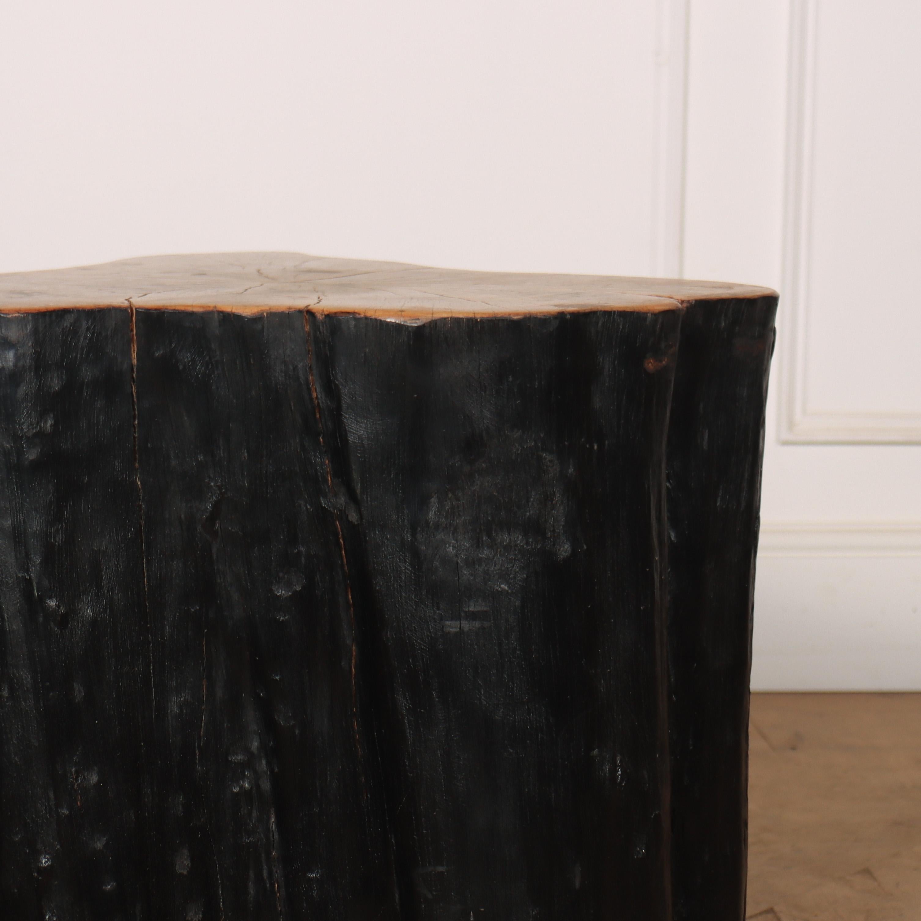 Primitive lychee side table. Hand carved and finished using a Japanese technique called Shou-Sugi Ban.

Reference: 8157

Dimensions
18 inches (46 cms) Wide
15 inches (38 cms) Deep
19.5 inches (50 cms) High