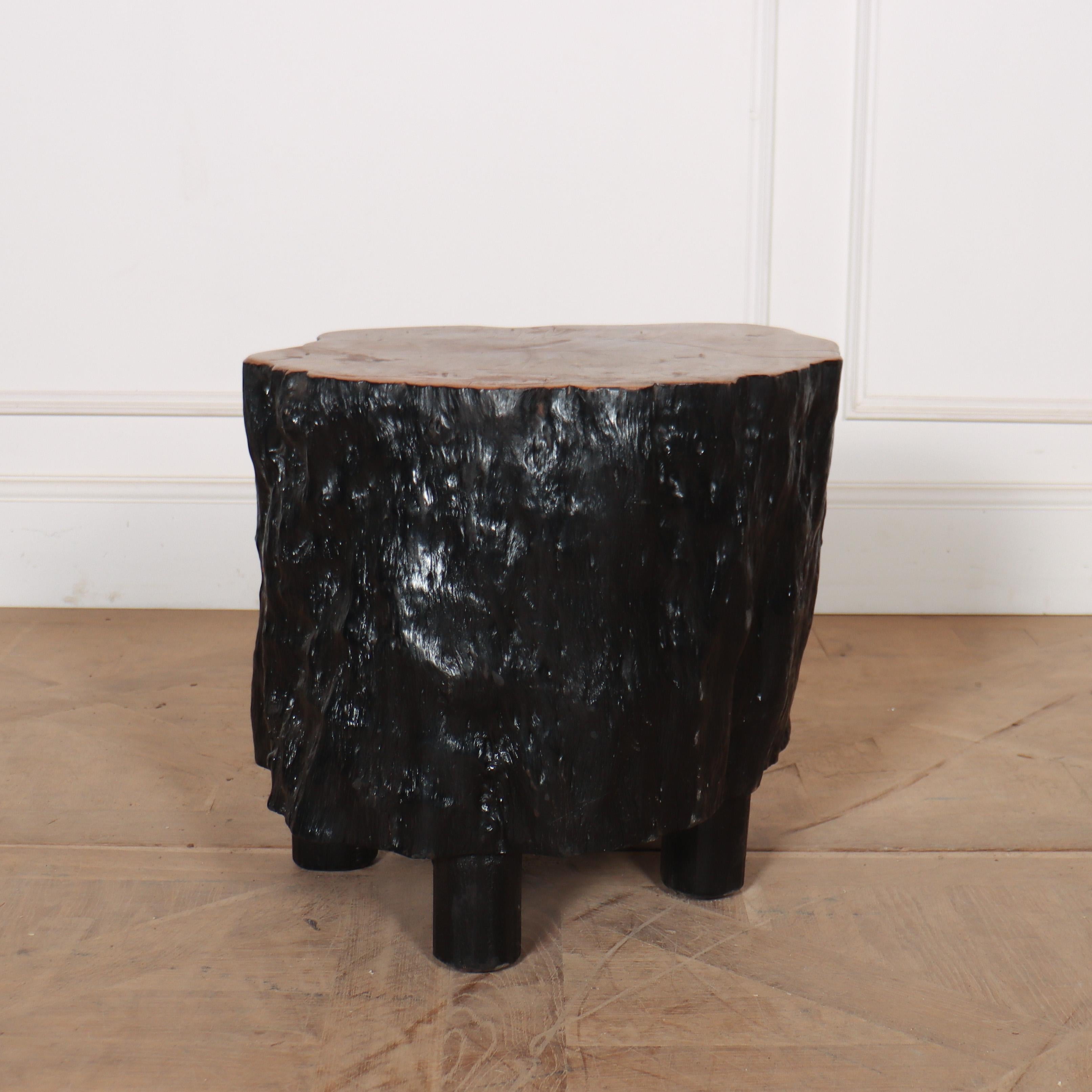 Contemporary Primitive Lychee Side Table For Sale