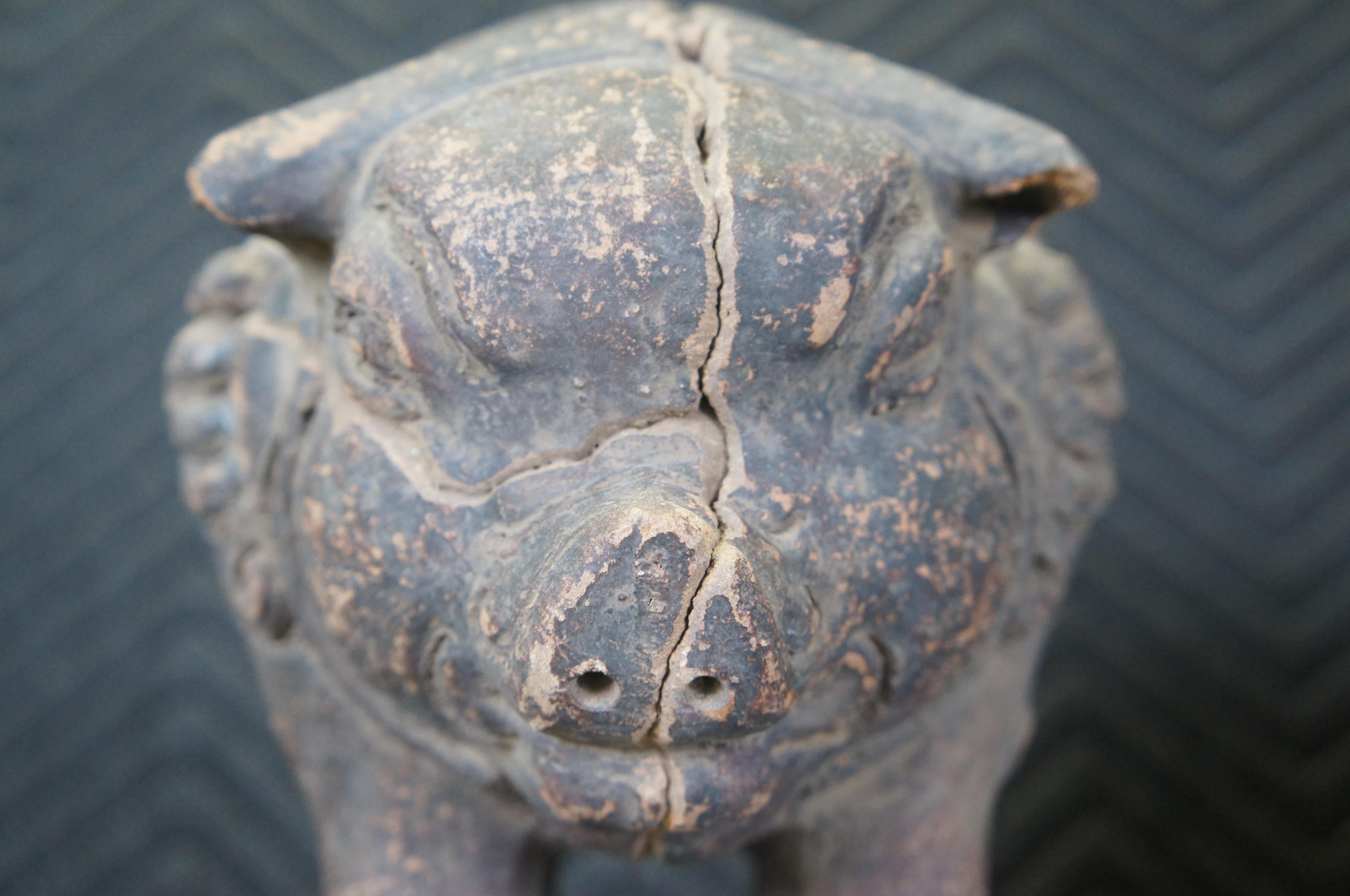 Primitive Majapahit Sculptural Terracotta Piggy Coin Bank Pottery 3