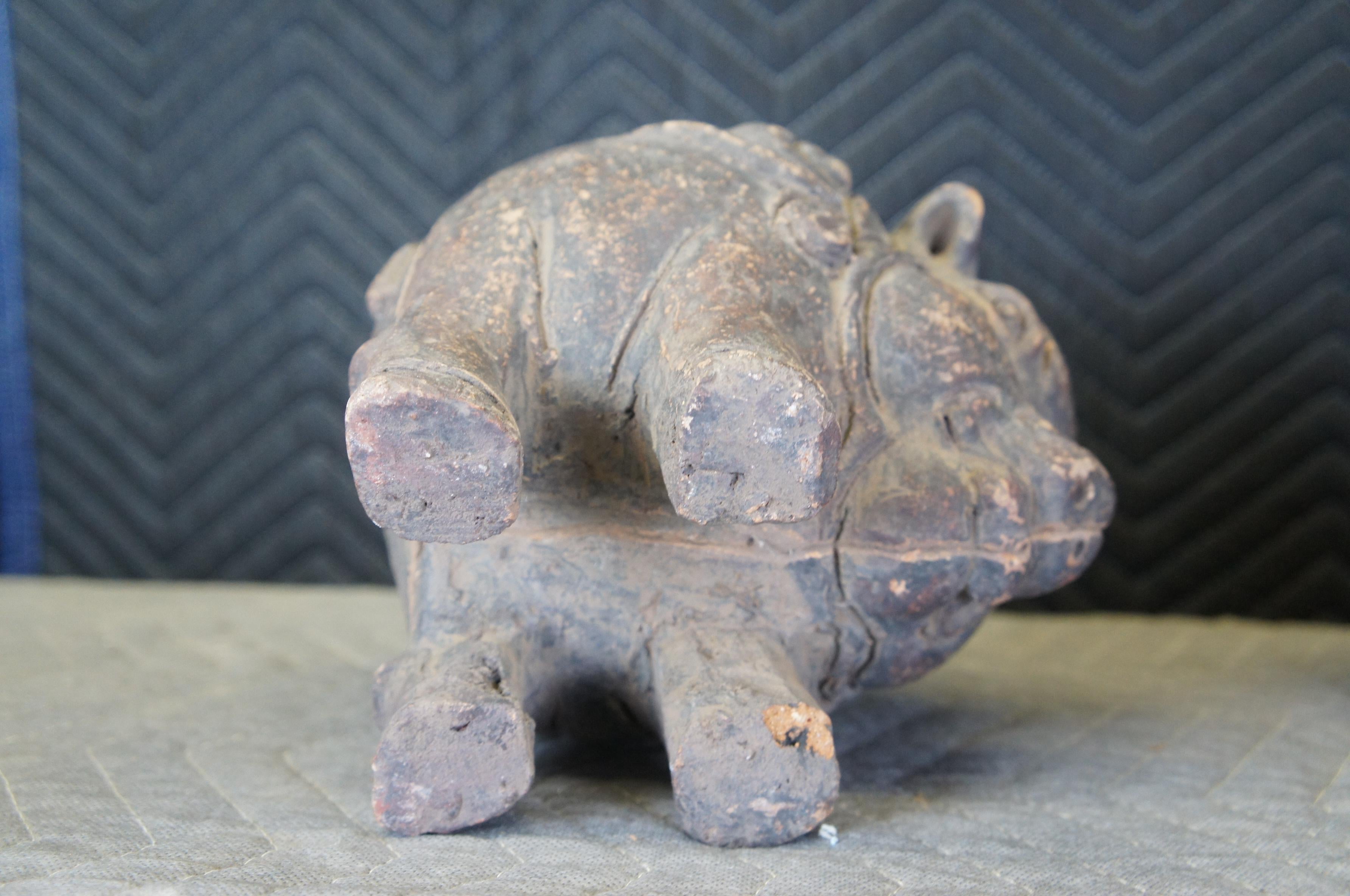 Primitive Majapahit Sculptural Terracotta Piggy Coin Bank Pottery 4