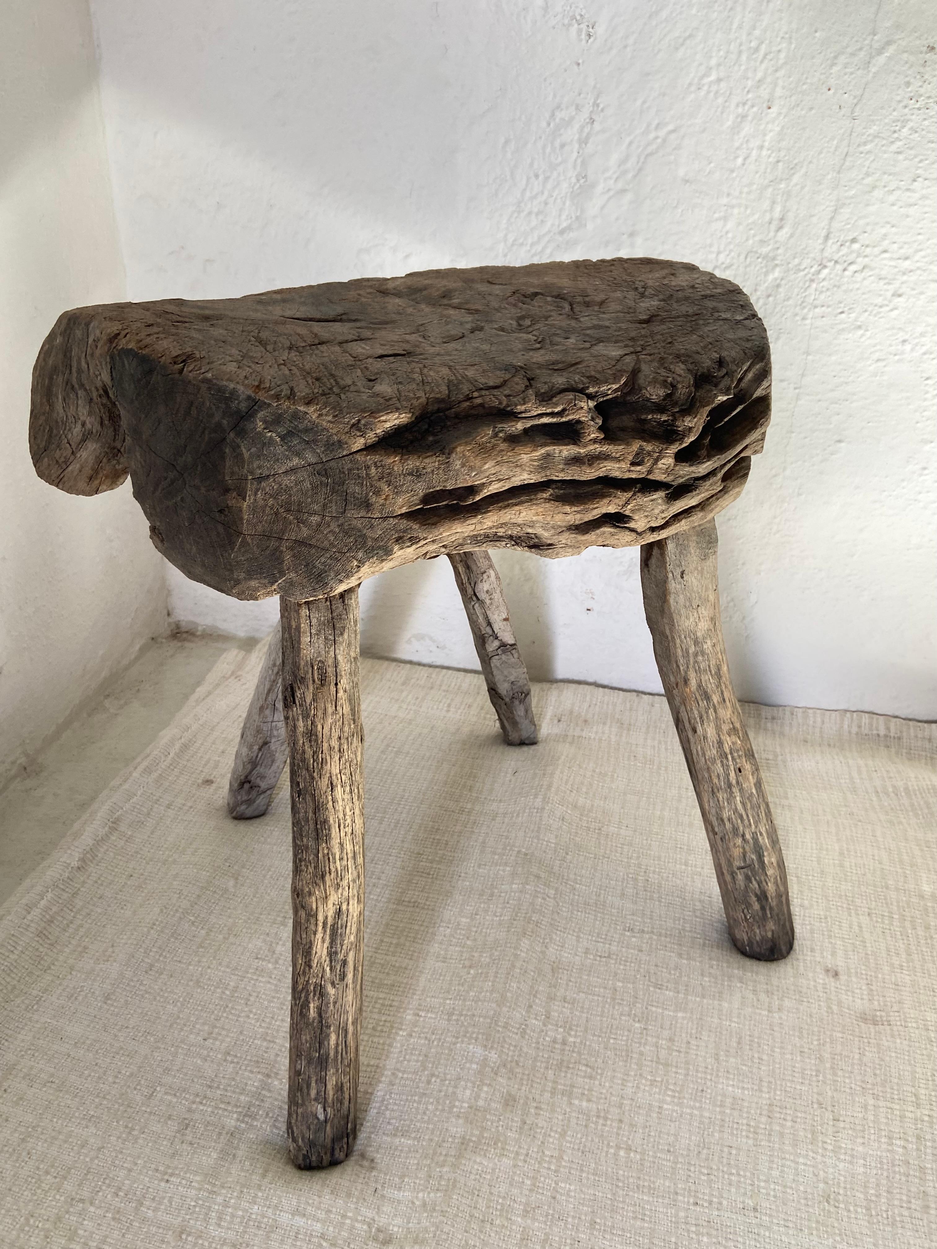 Other Primitive Mesquite Stool by Artefakto For Sale
