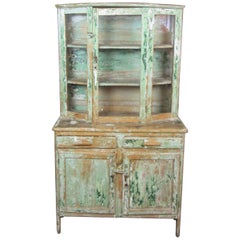 Primitive Mexican Distressed Vintage Pine Hutch