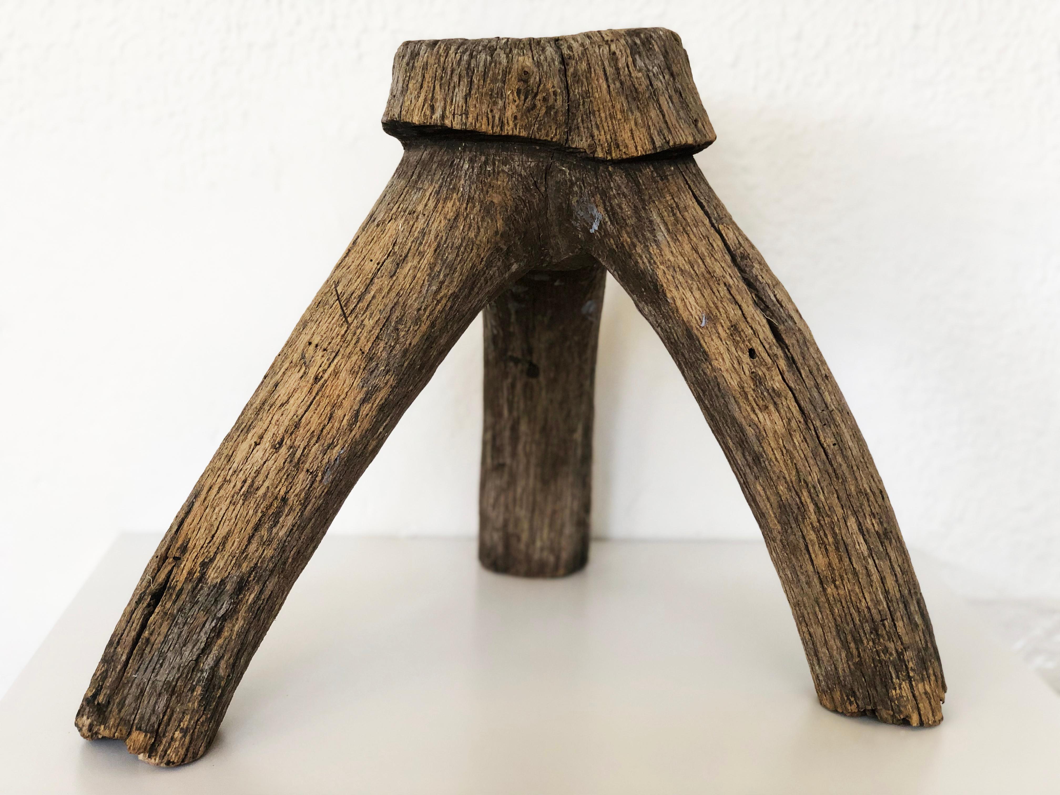 One piece hand carved stool from Western México, circa 1900.