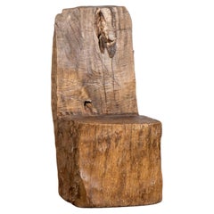 Rustic Mexican Wood Block Chair