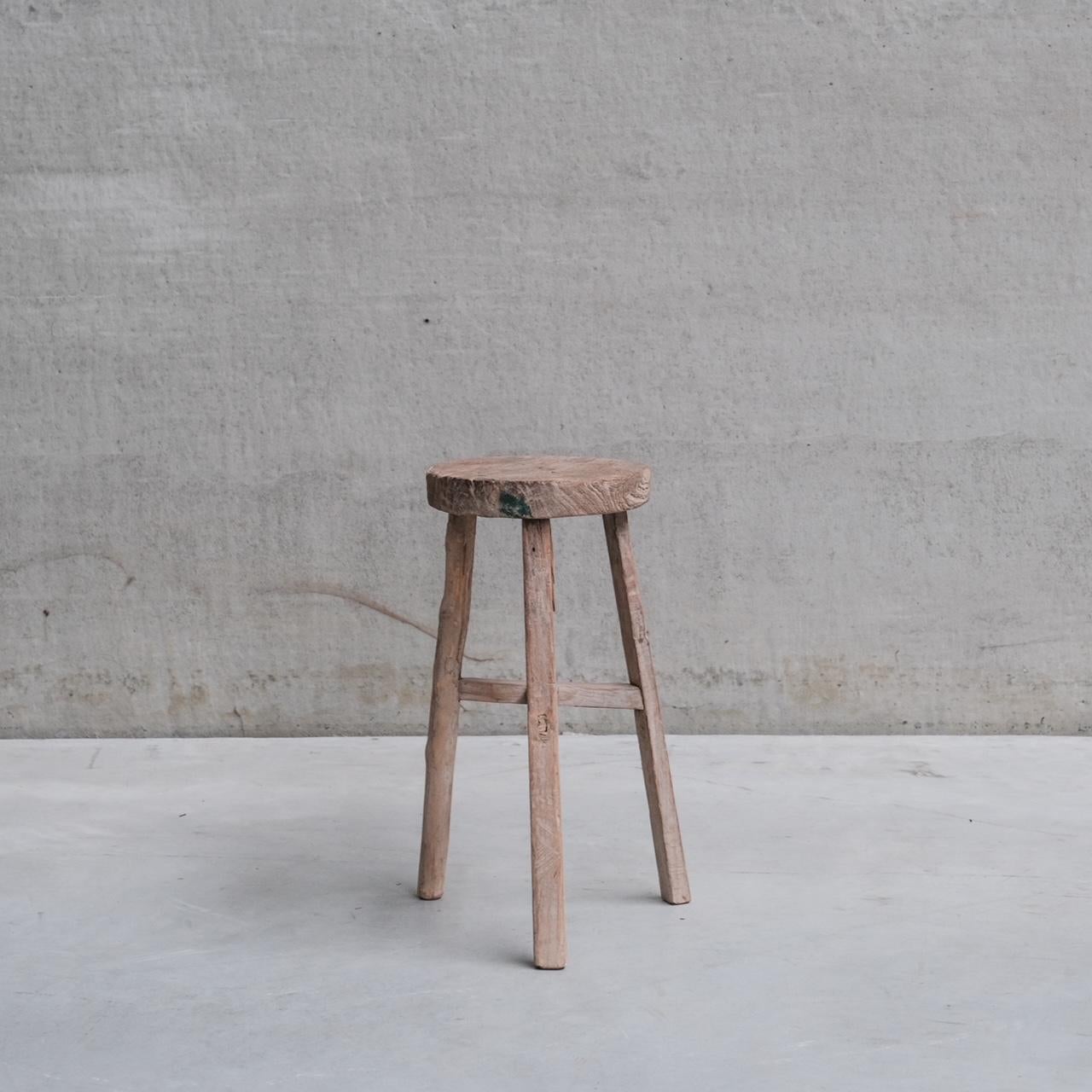 A simple tripod legged stool or side table.

France, c1940s.

Simple construction.

Wabi-Sabi esque imperfections, ideal for adding a bit of character and warmth to space.

Internal ref: 30/12/2023/017.

Good vintage condition, some scuffs and wear