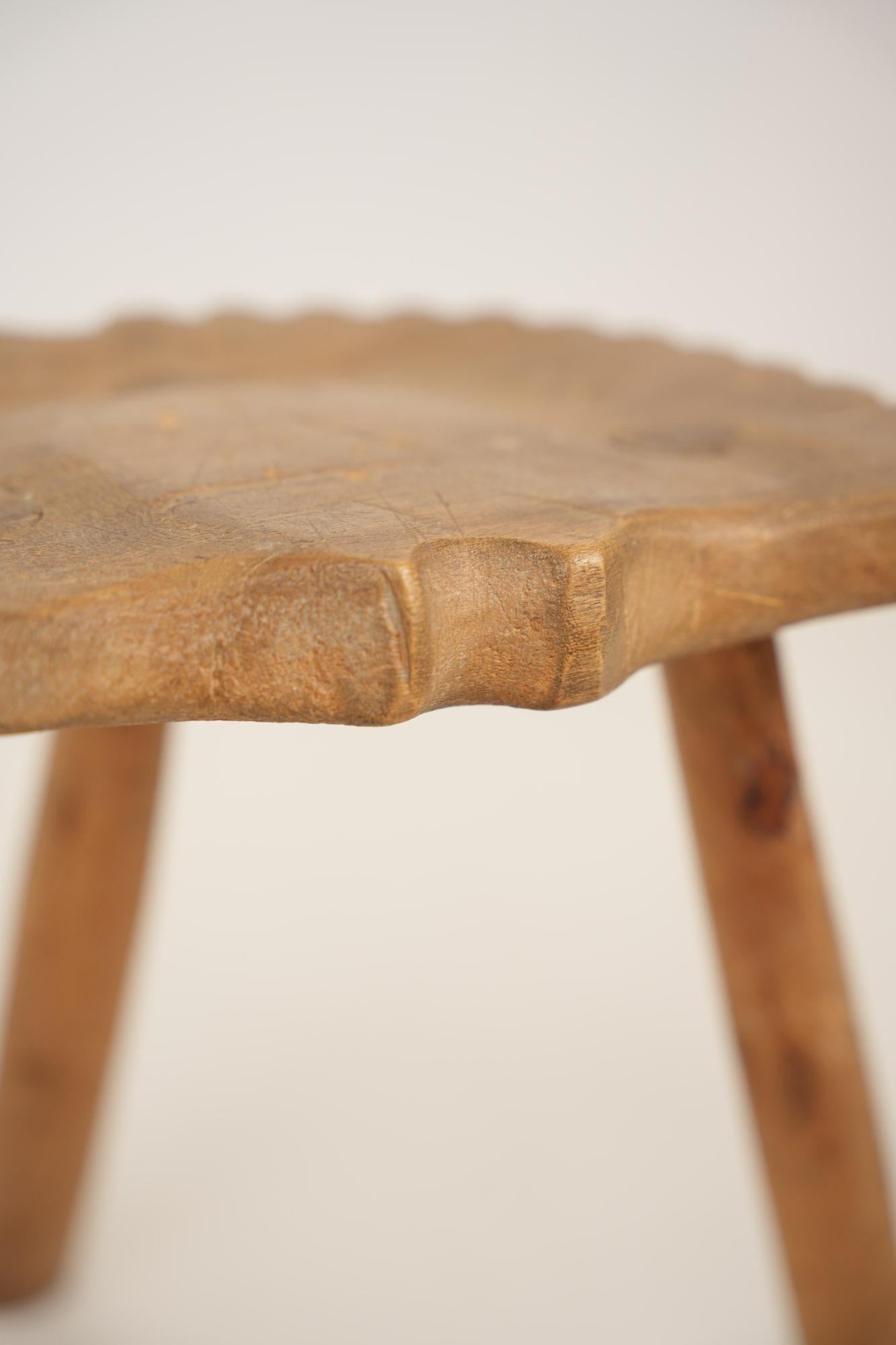 Mid-20th Century Primitive Milking Stool 1930s For Sale