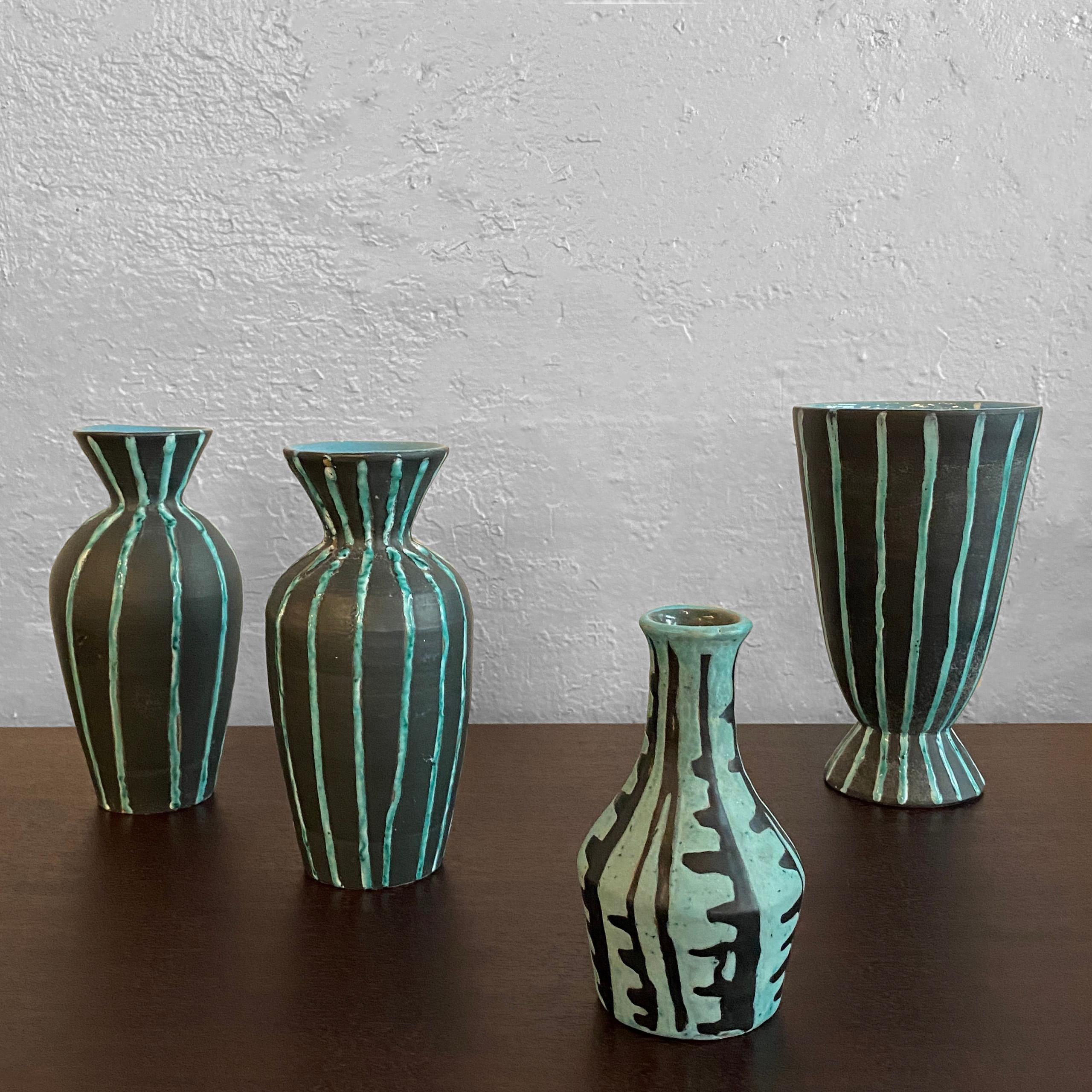 Ceramic Tribal Style Modern Art Pottery Vase by Livia Gorka For Sale
