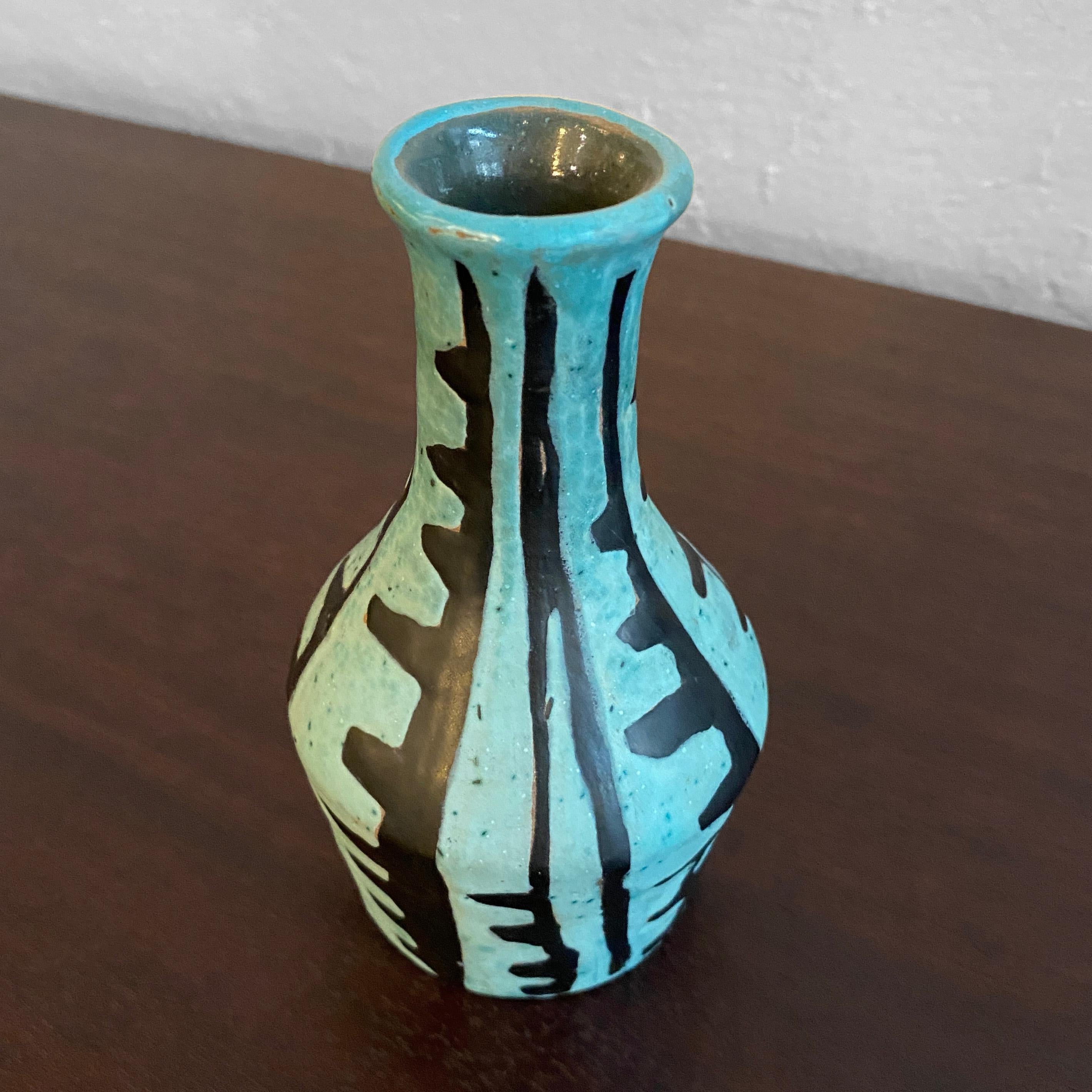 Mid-Century Modern Vase en poterie d'art moderne de style tribal par Livia Gorka en vente