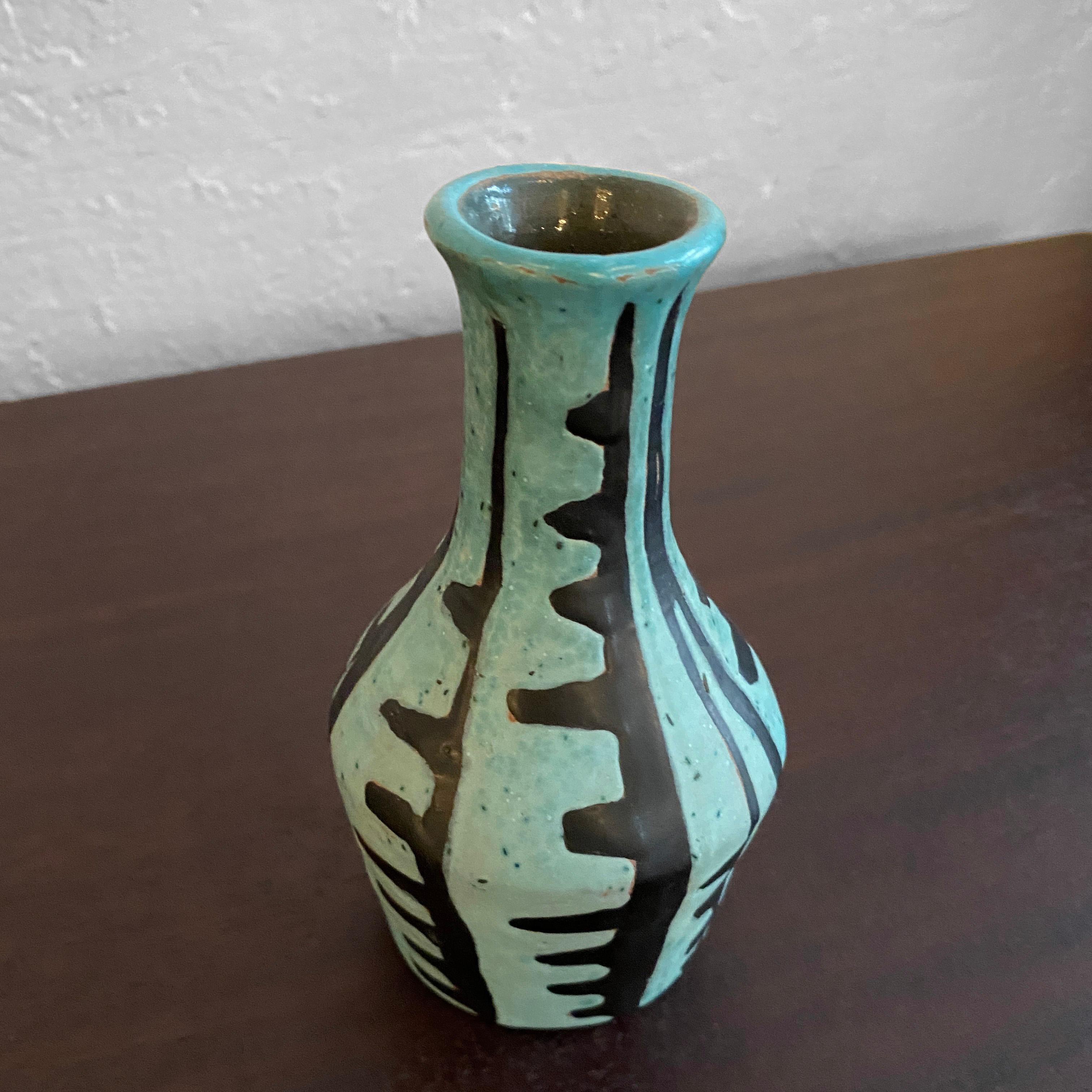 20th Century Tribal Style Modern Art Pottery Vase by Livia Gorka For Sale