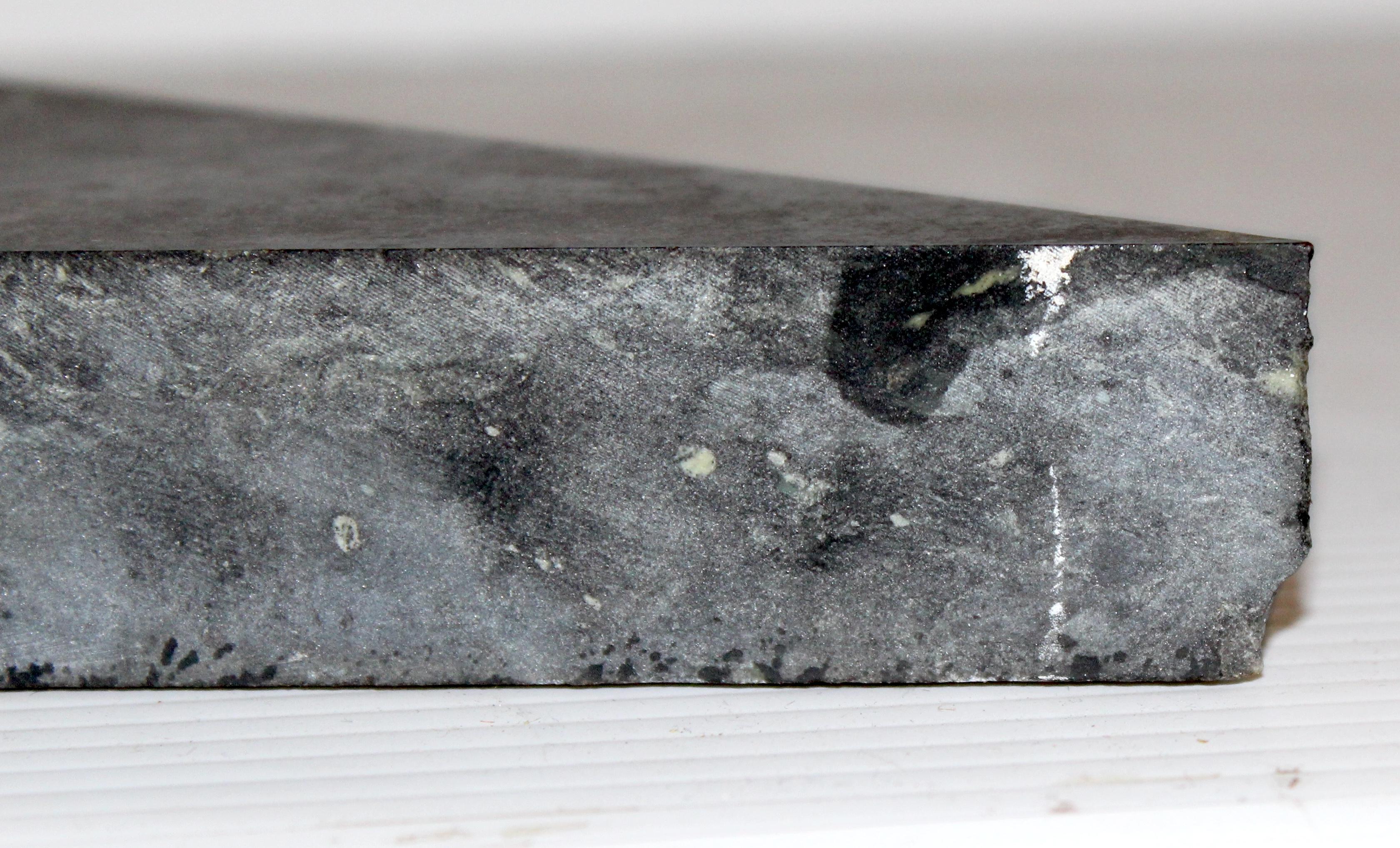Primitive Modern Stone Face Carving with Marble Base For Sale 1