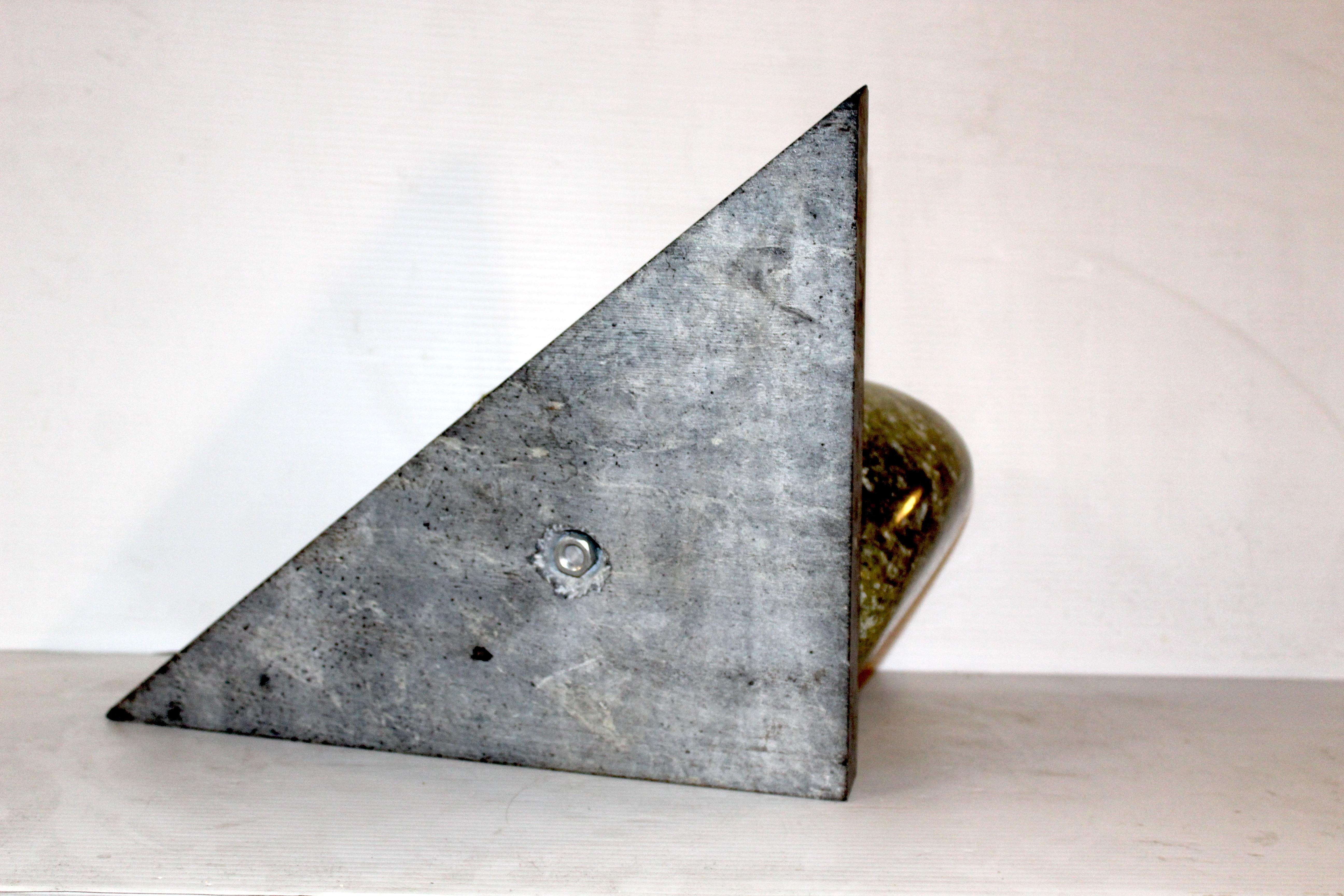 Primitive Modern Stone Face Carving with Marble Base For Sale 2