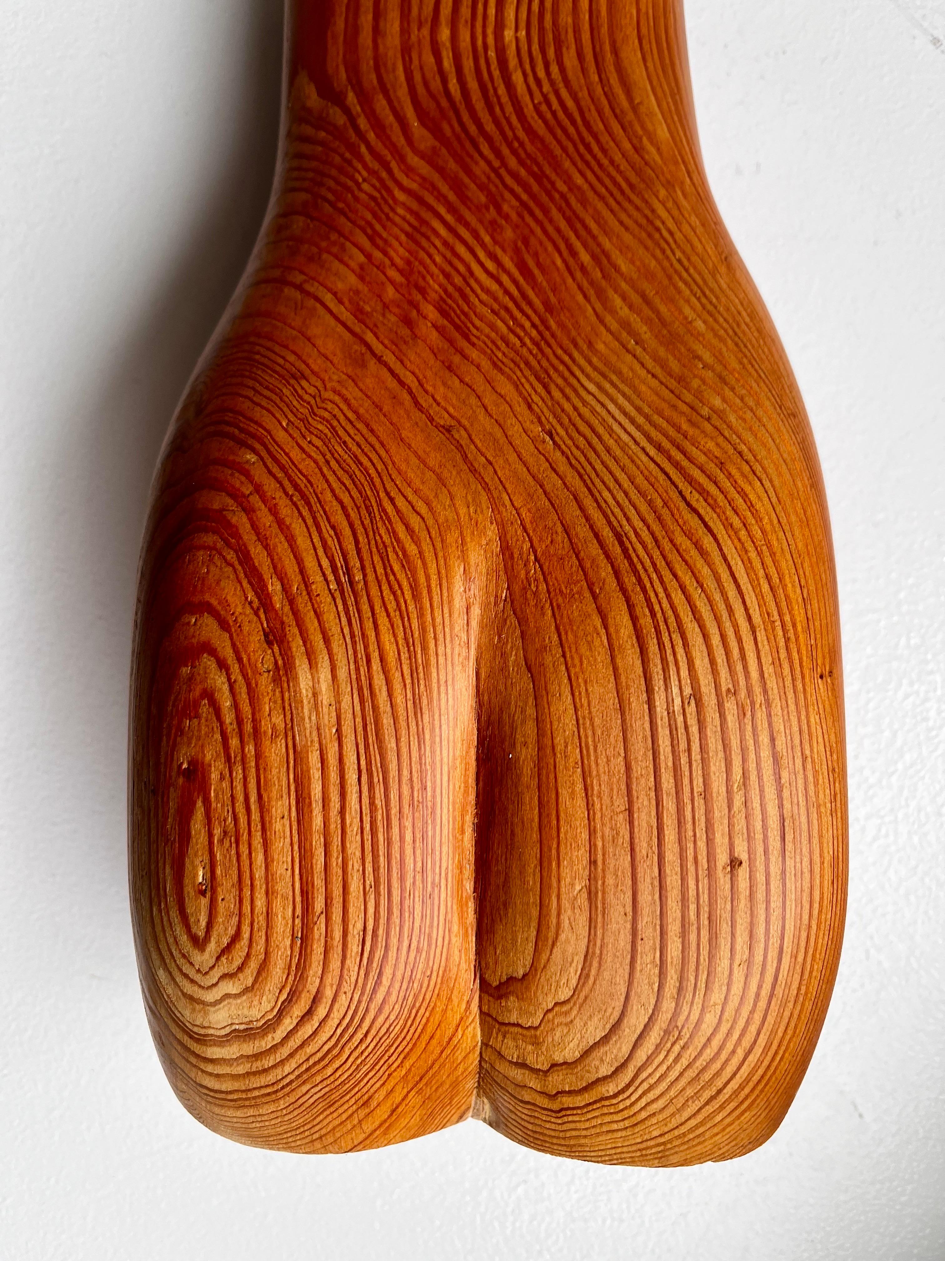 Primitive Modernist Wood Sculpture of Female Nude For Sale 2