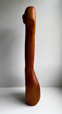 Primitive Modernist Wood Sculpture of Female Nude