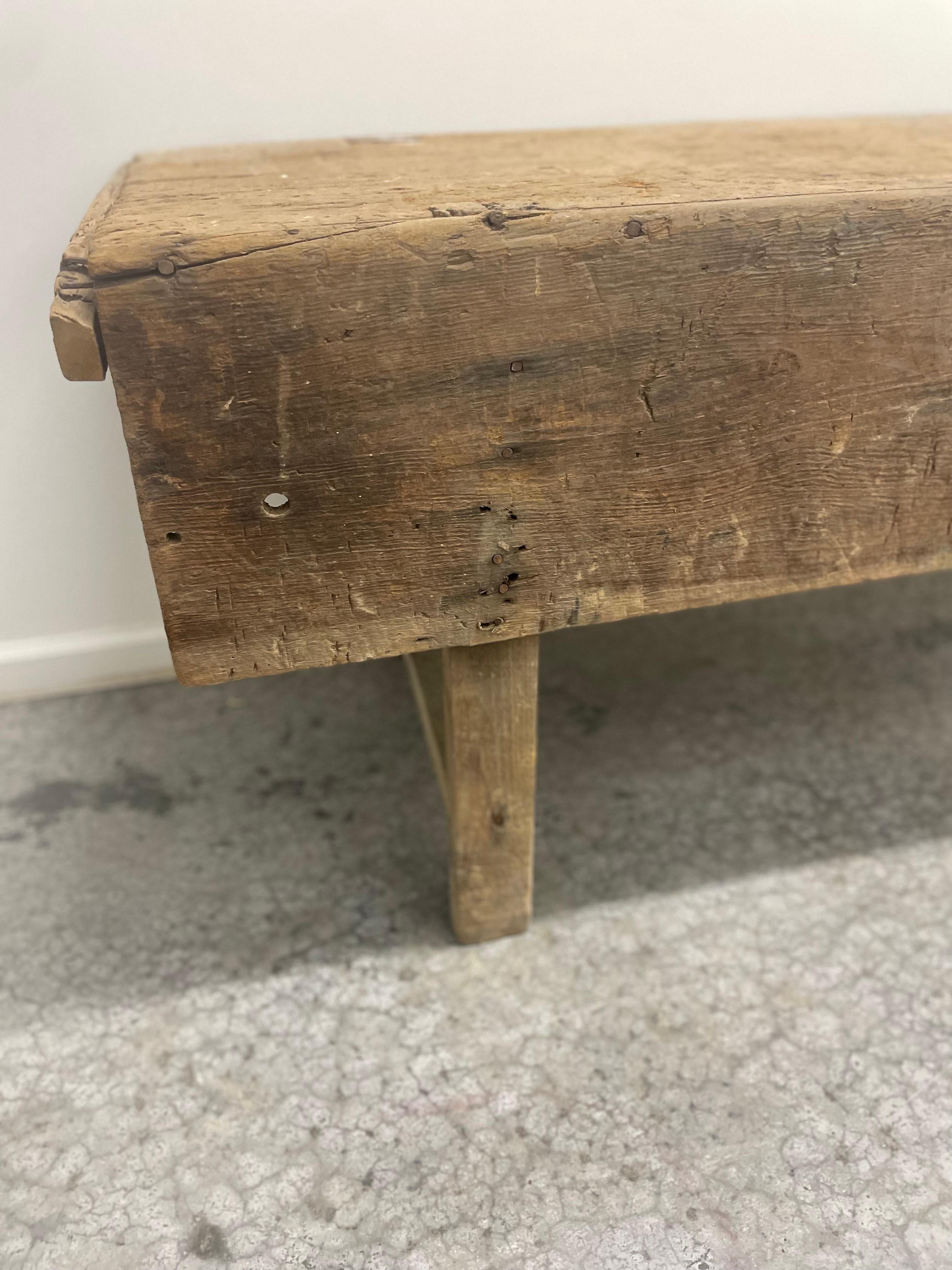 American Primitive mortuary Table Industrial Workbench Brutalist For Sale