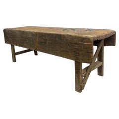Primitive mortuary Table Industrial Workbench Brutalist