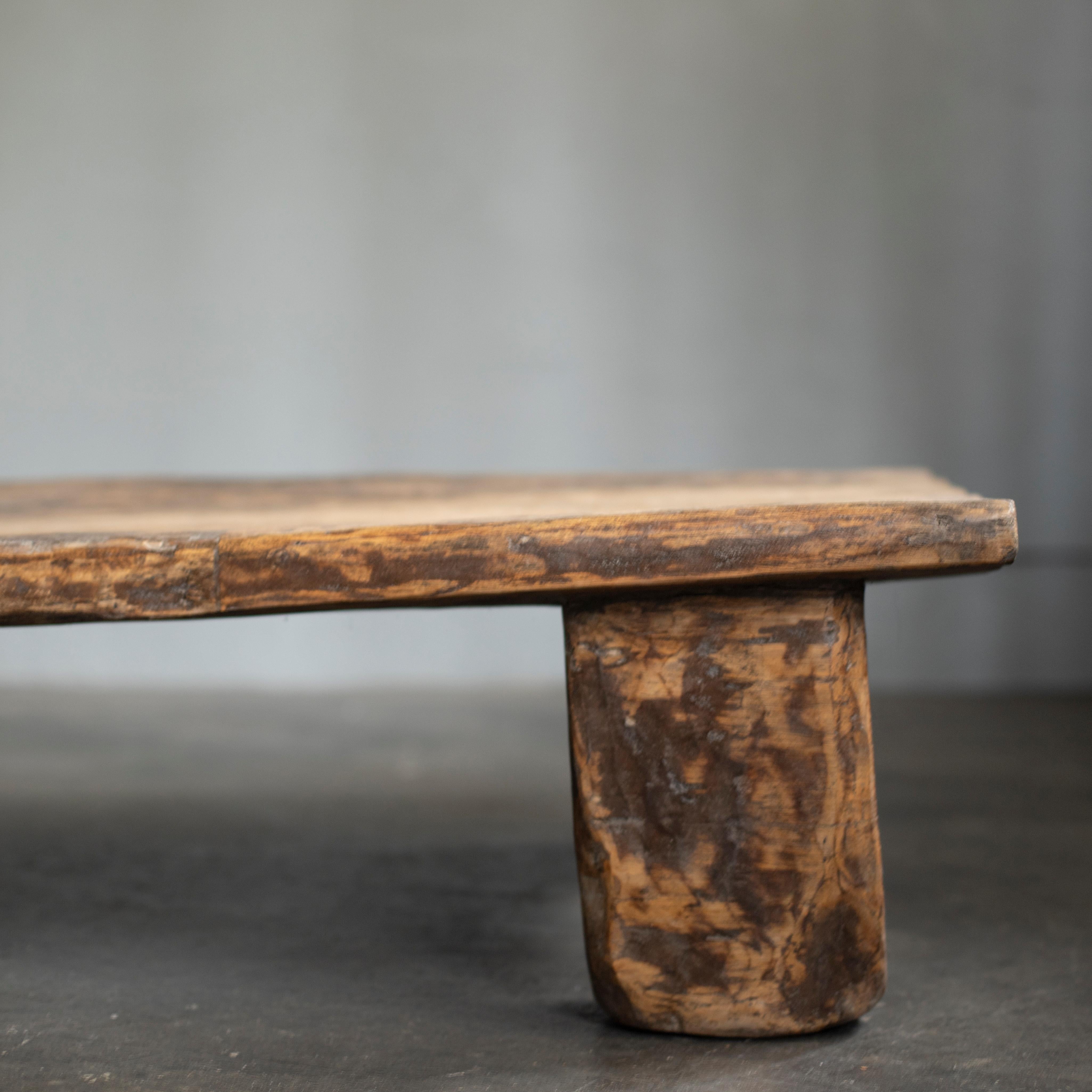 Hand-Carved Primitive Naga Wooden Rustic Coffee Table