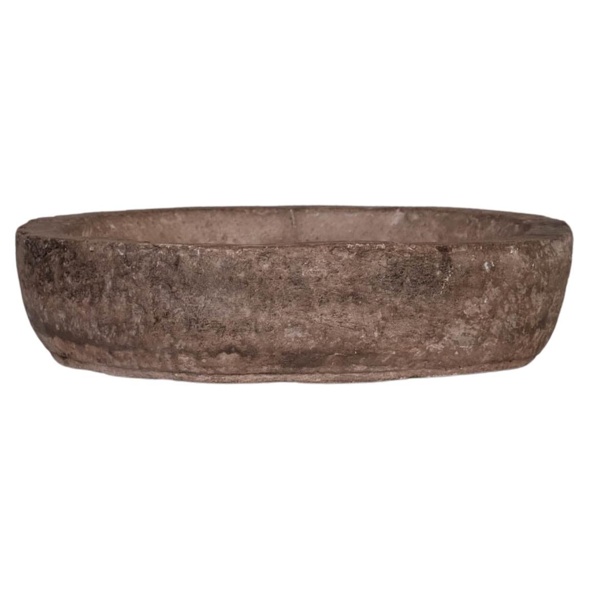Primitive Nepalese Stone Large Bowl or Sink