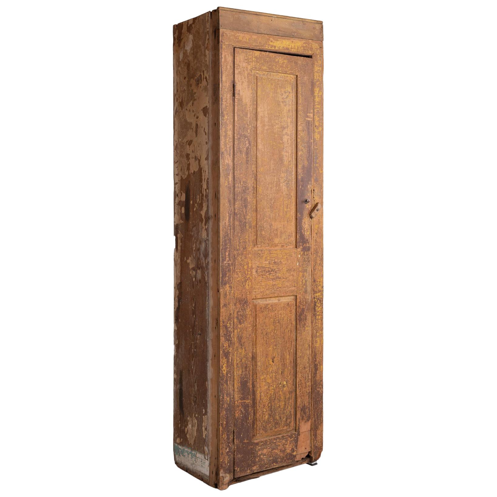 Primitive Oak and Pine Chimney Cabinet, America, circa 1900