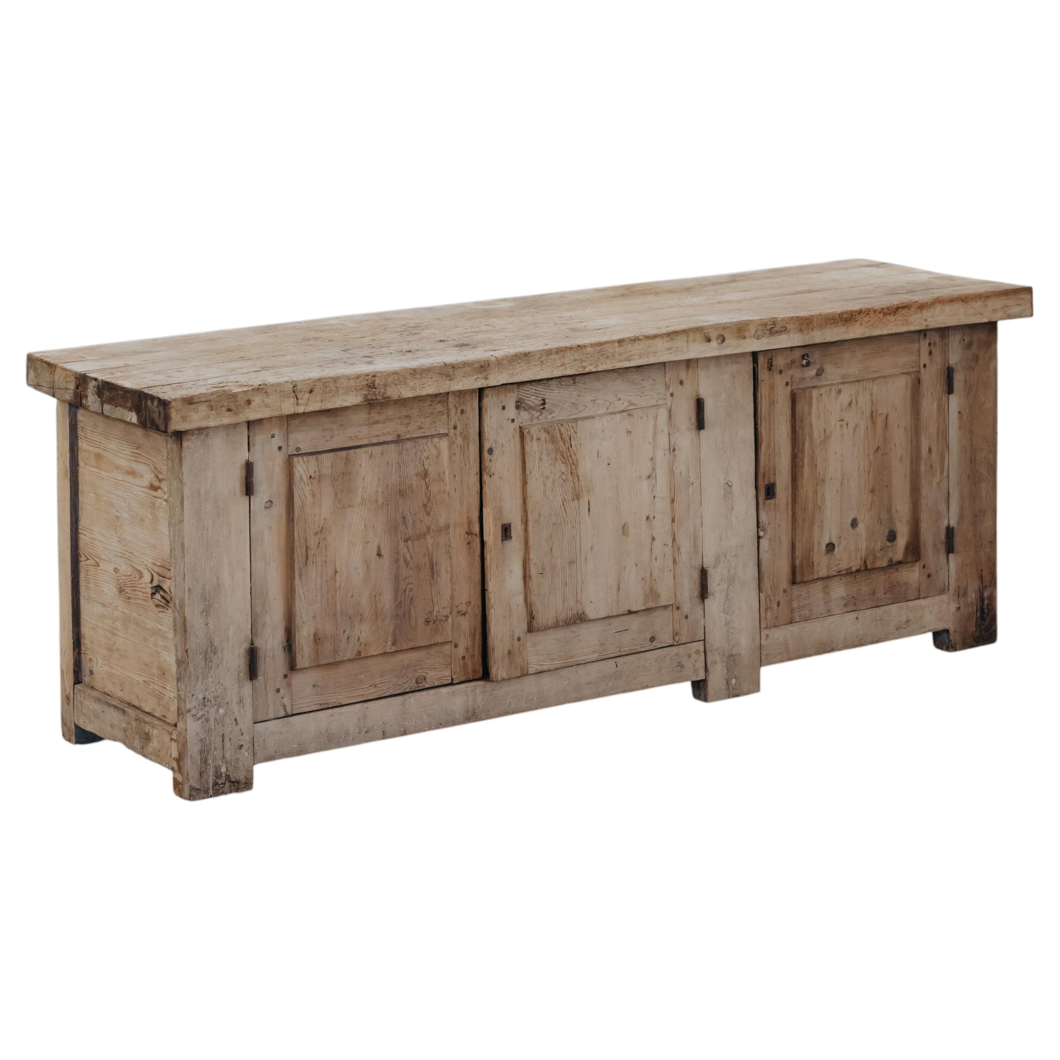 Primitive Oak Cabinet From France, Circa 1880 For Sale