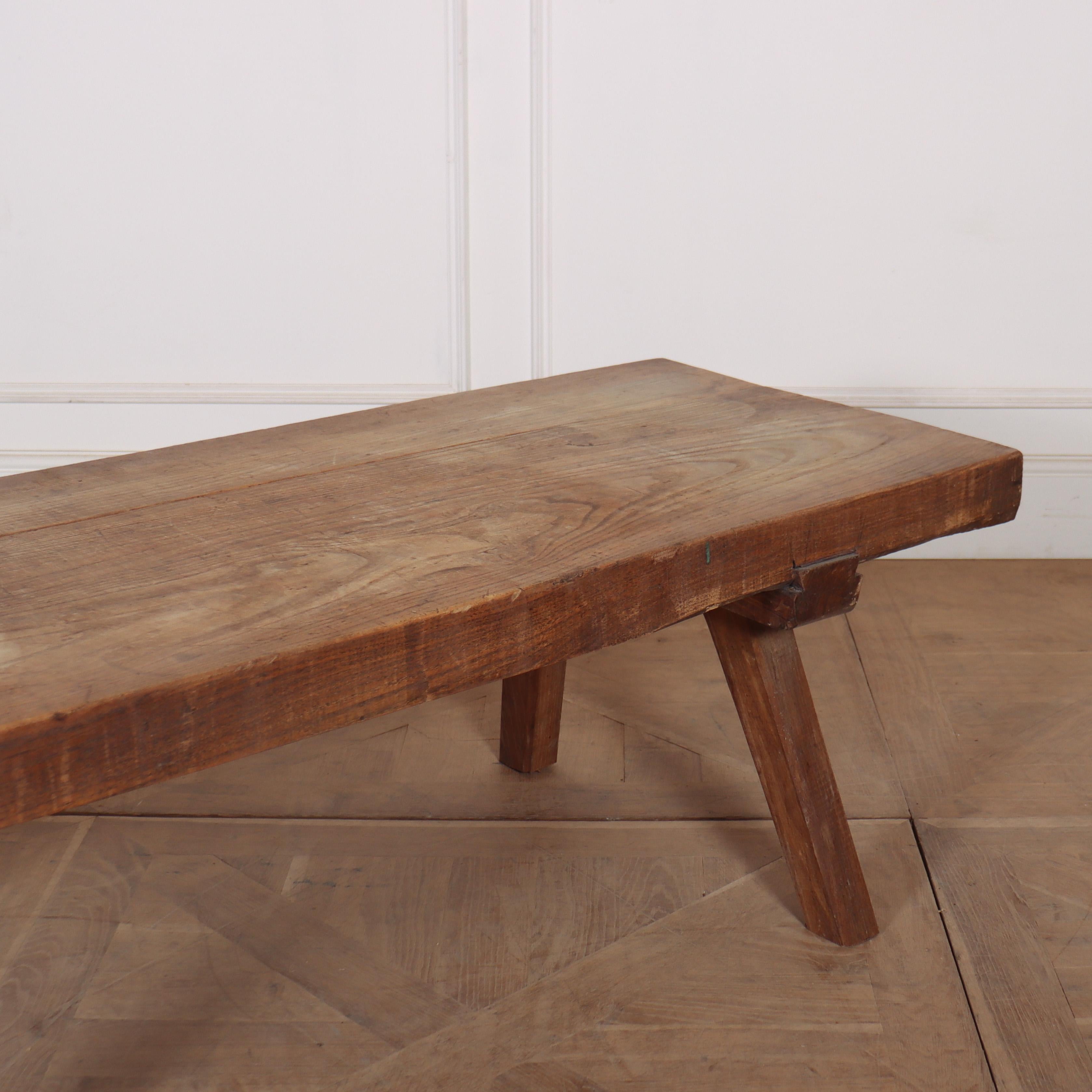 French primitive oak low table / coffee table. 1890.

Reference: 8032

Dimensions
60.5 inches (154 cms) Wide
22 inches (56 cms) Deep
18 inches (46 cms) High