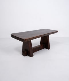 Table basse primitive en chêne
