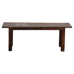 Primitive Oak Work Console Table From France, Circa 1900