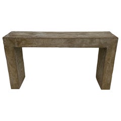 Primitive Organic Concrete Console Table