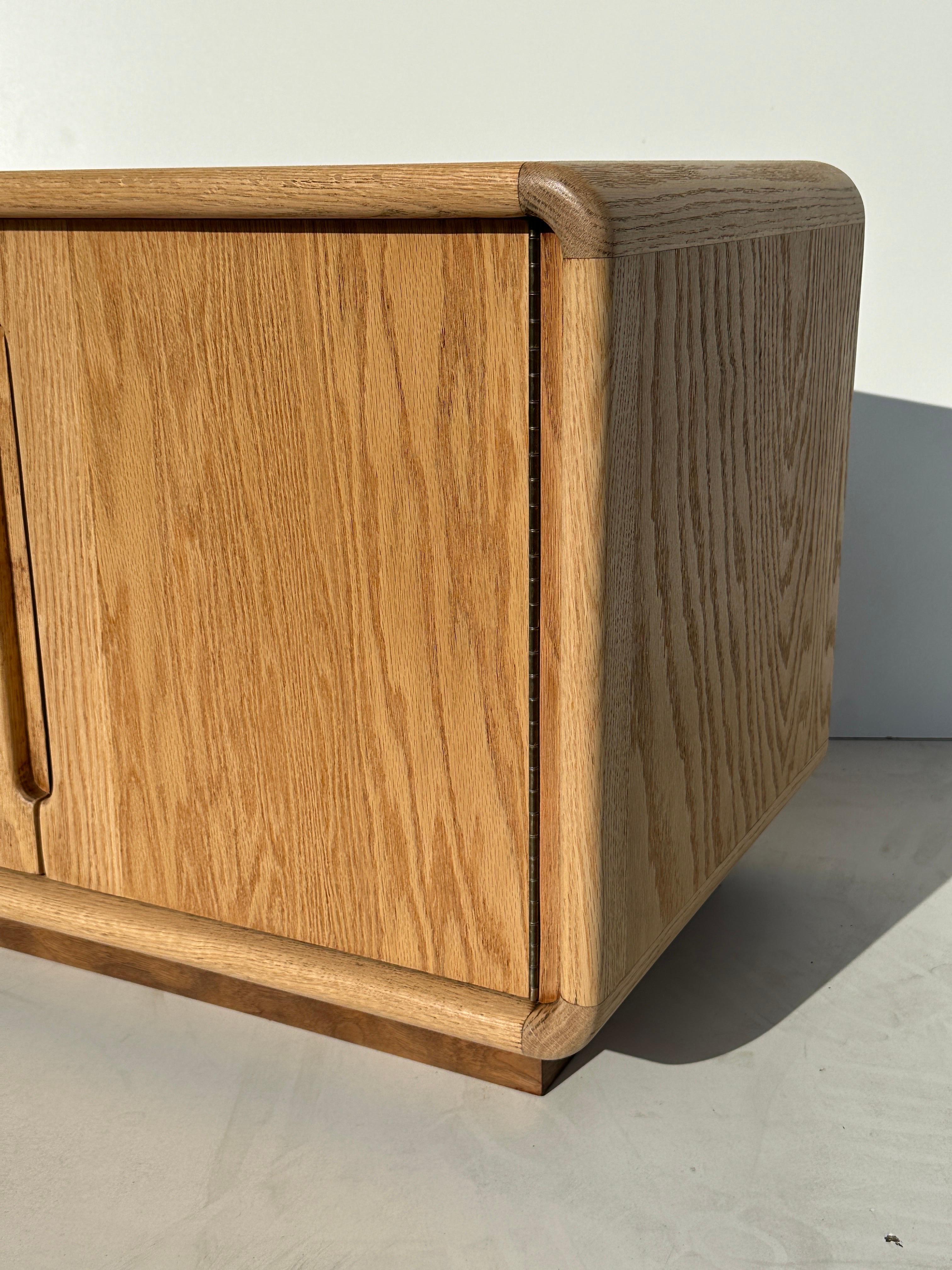 Late 20th Century Primitive Organic Oak Cabinet Nightstand  For Sale