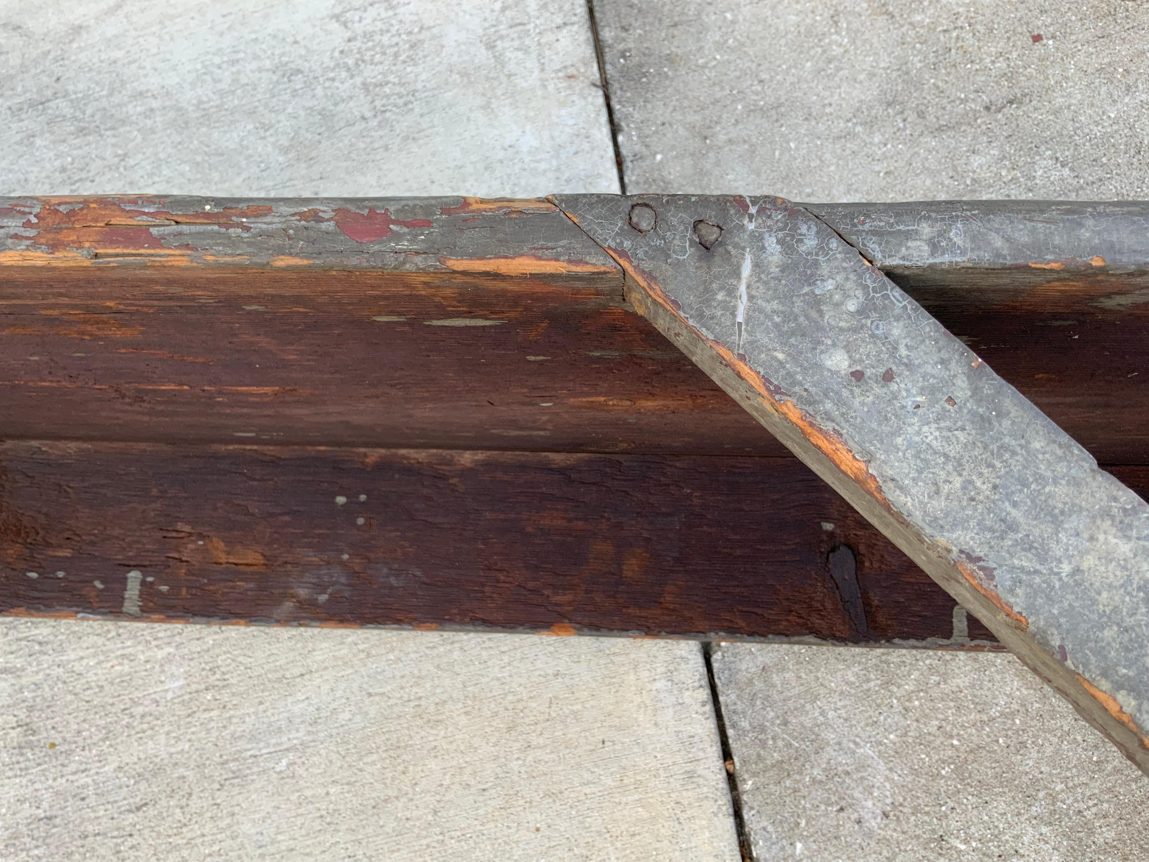 Primitive Painted Bench For Sale 3