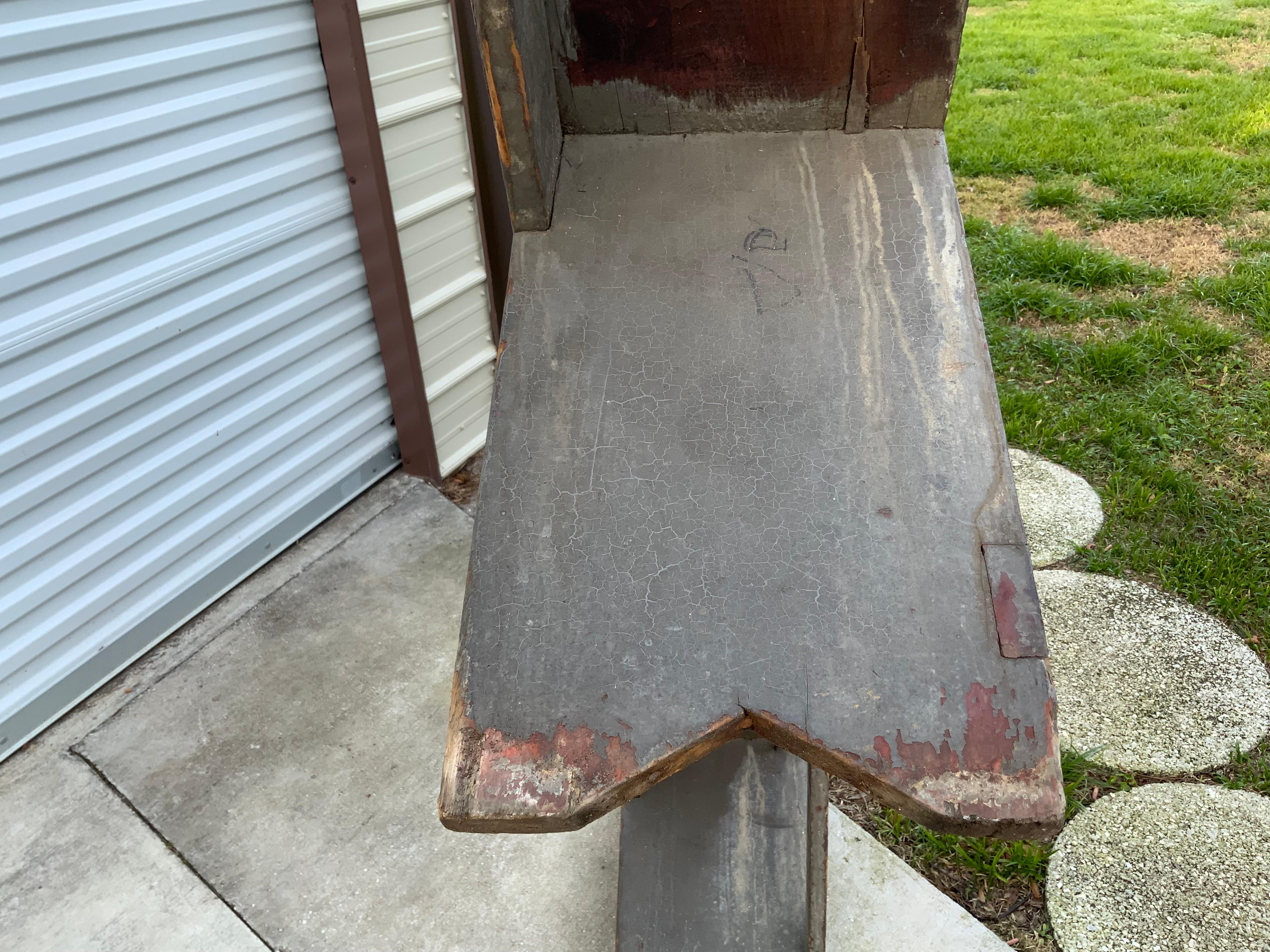Primitive Painted Bench For Sale 4