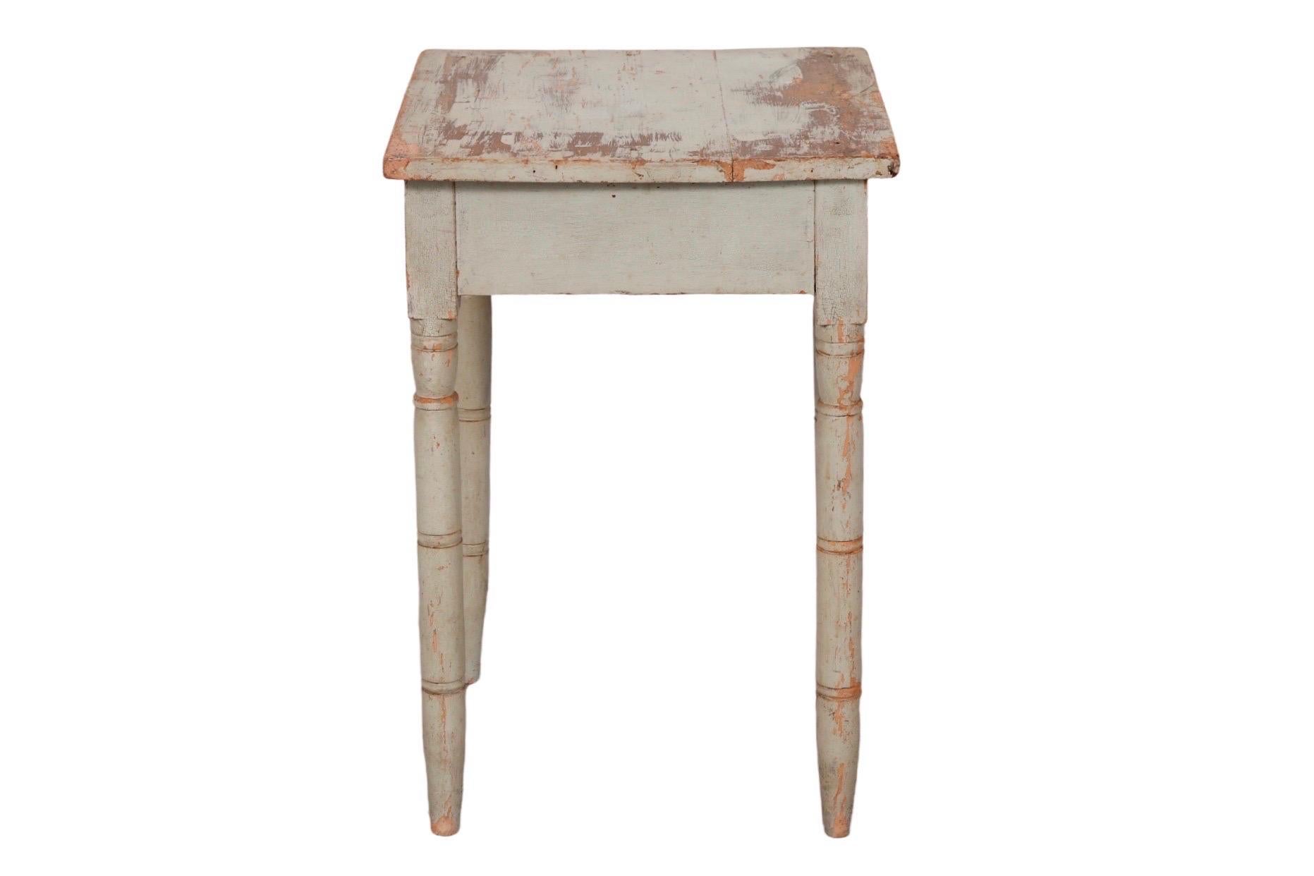 Rustic Primitive Painted Side Table
