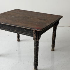 Primitive Painted Square Antique Dining Table
