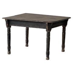 Primitive Painted Square Antique Dining Table