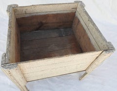 Primitive Painted Wood Firewood Box