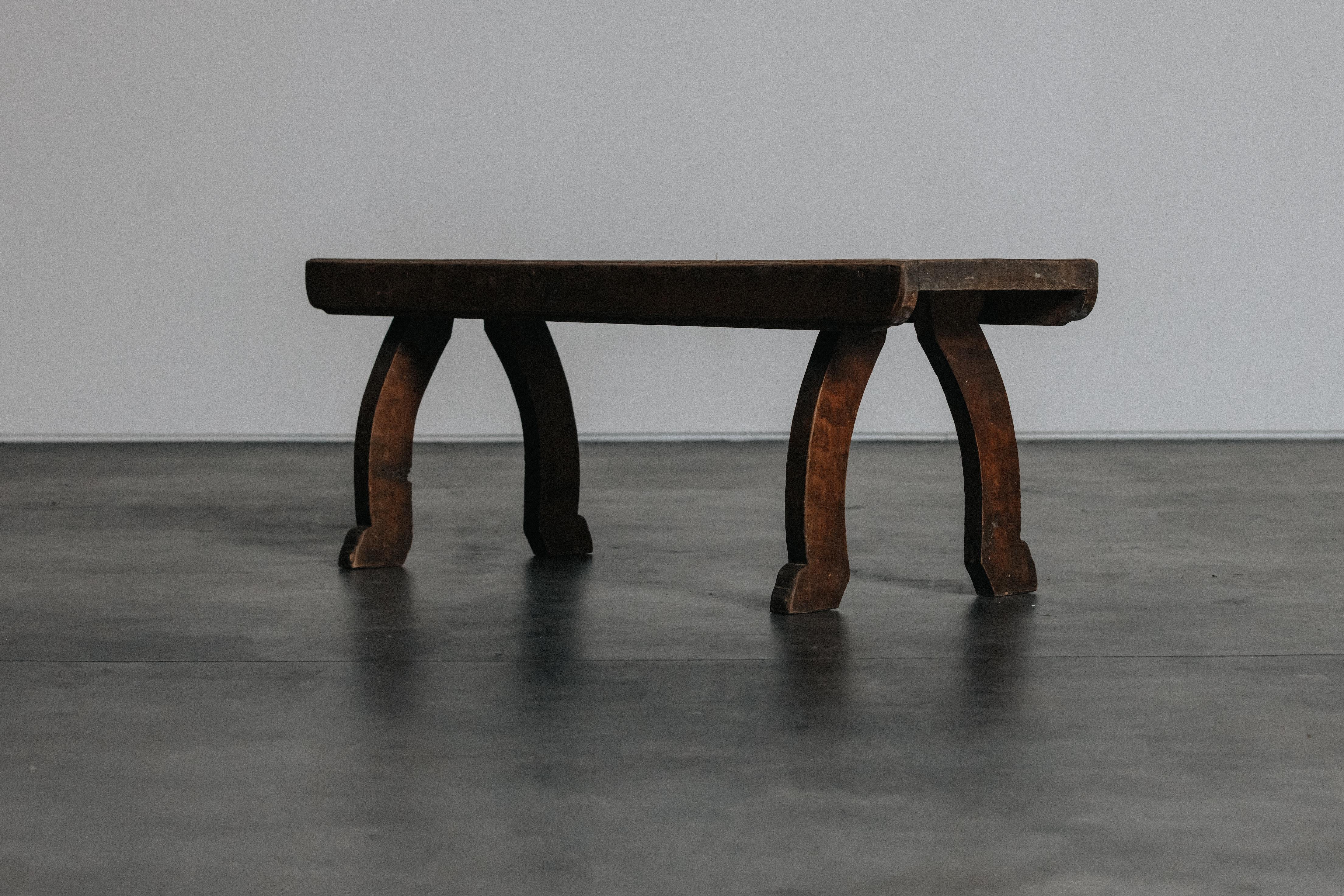 European Primitive Pine Bench From Sweden, Circa 1850 For Sale