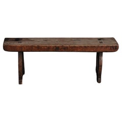 Primitive Pine Bench From Sweden, Circa 1850