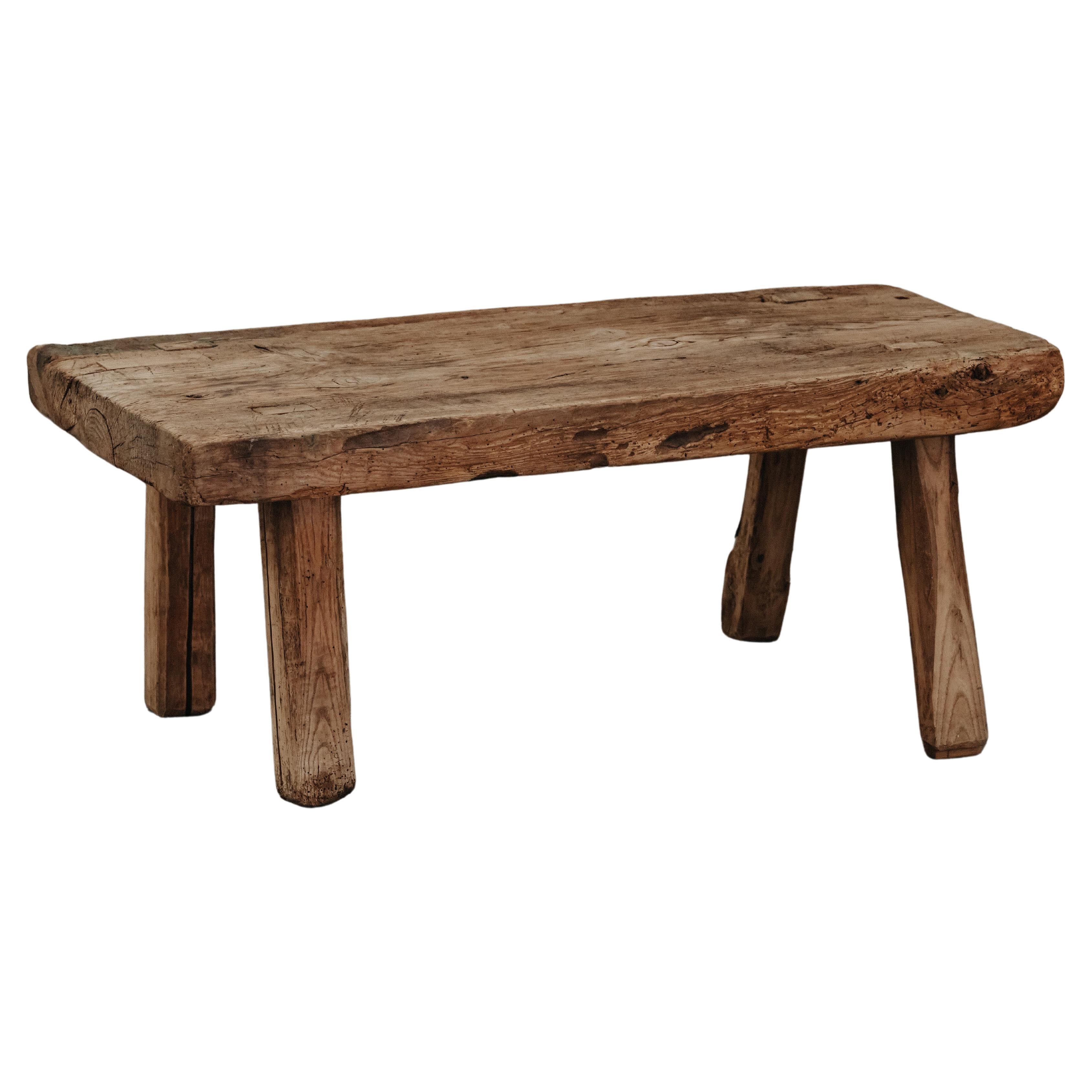 Primitive Pine Coffee Table From France, Circa 1850