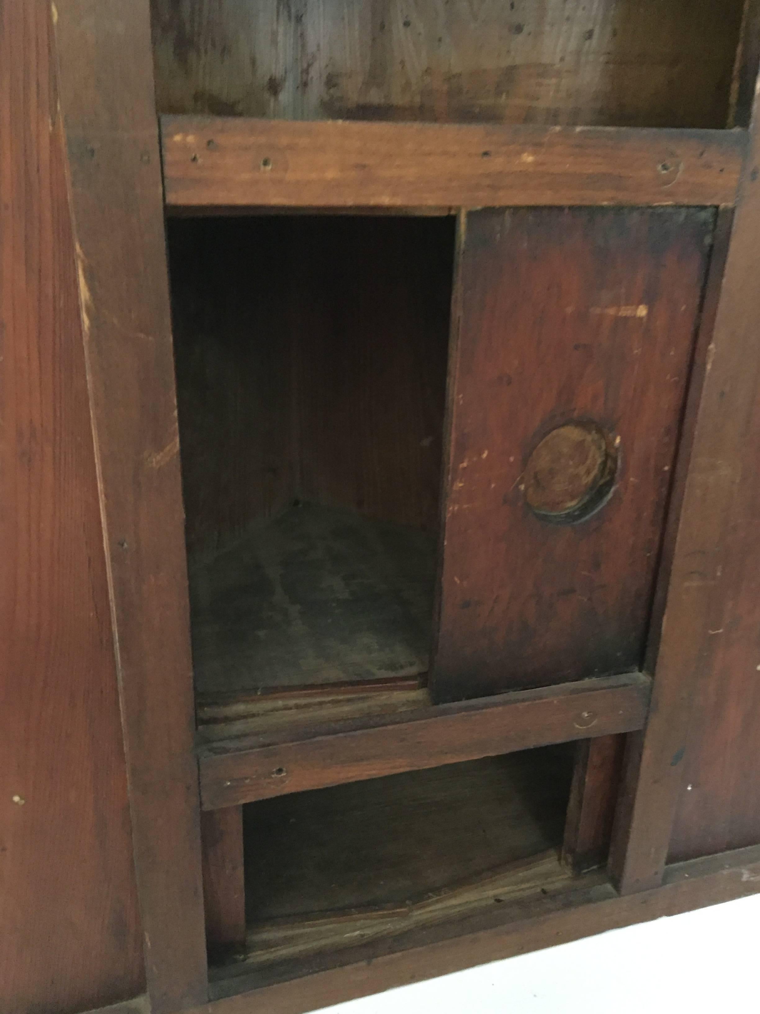 primitive corner cupboard