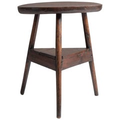 Antique Primitive Pine Cricket Table, England, circa 1750