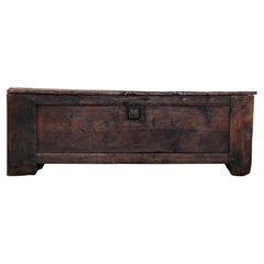 Primitive Pine Mountain Trunk From France, Circa 1700.
